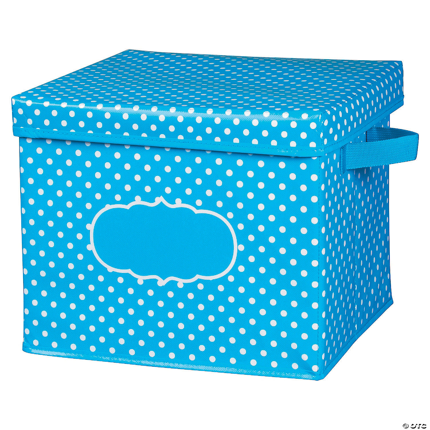 Teacher Created Resources Lime Polka Dots Storage Box