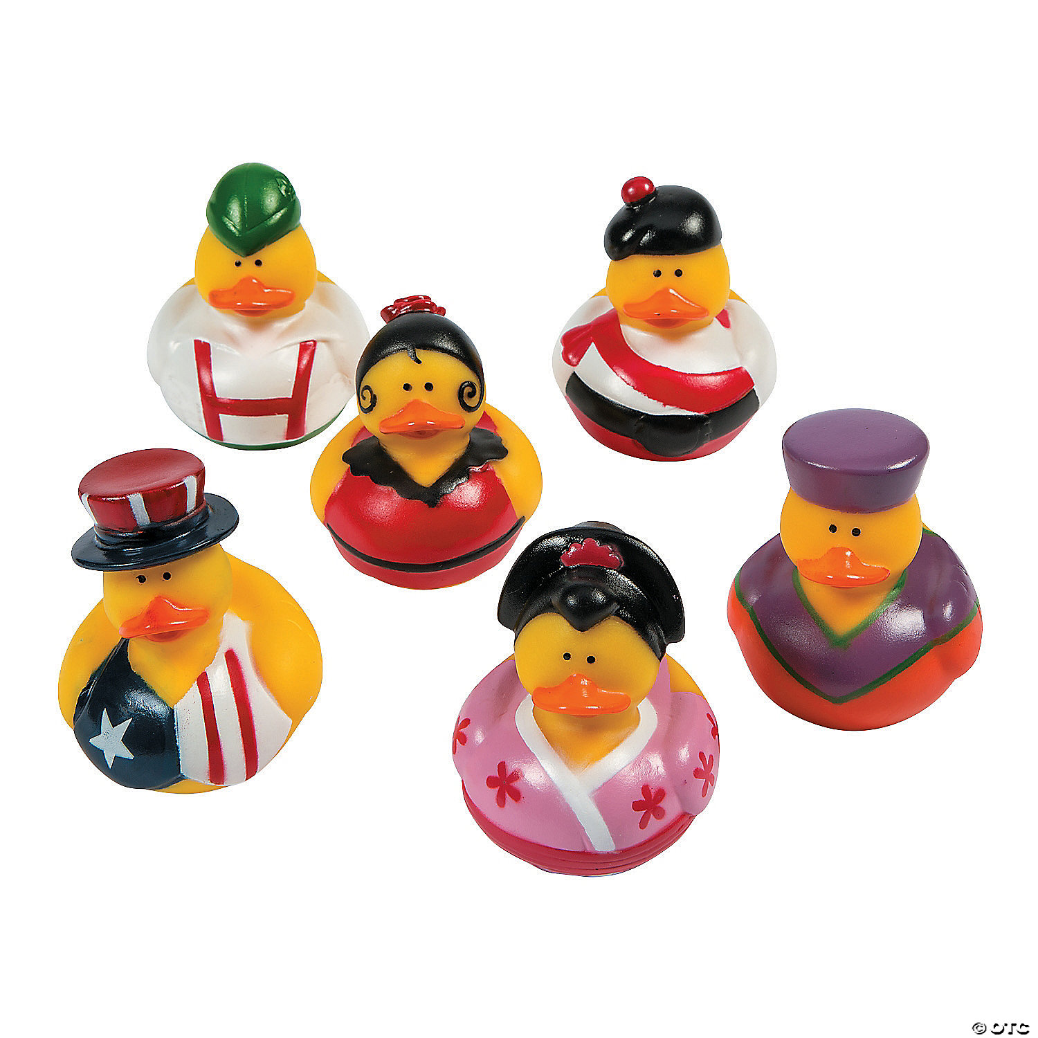 different rubber ducks