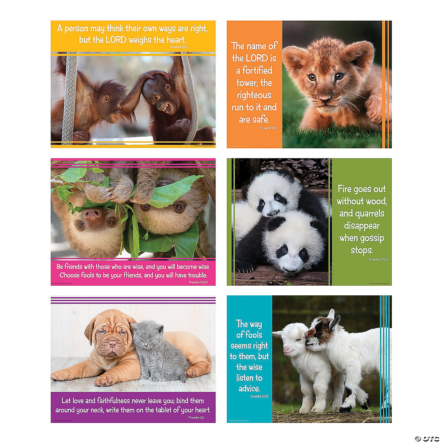 Baby Animals Faith Messages Poster Set - 6 Pc. | Oriental Trading