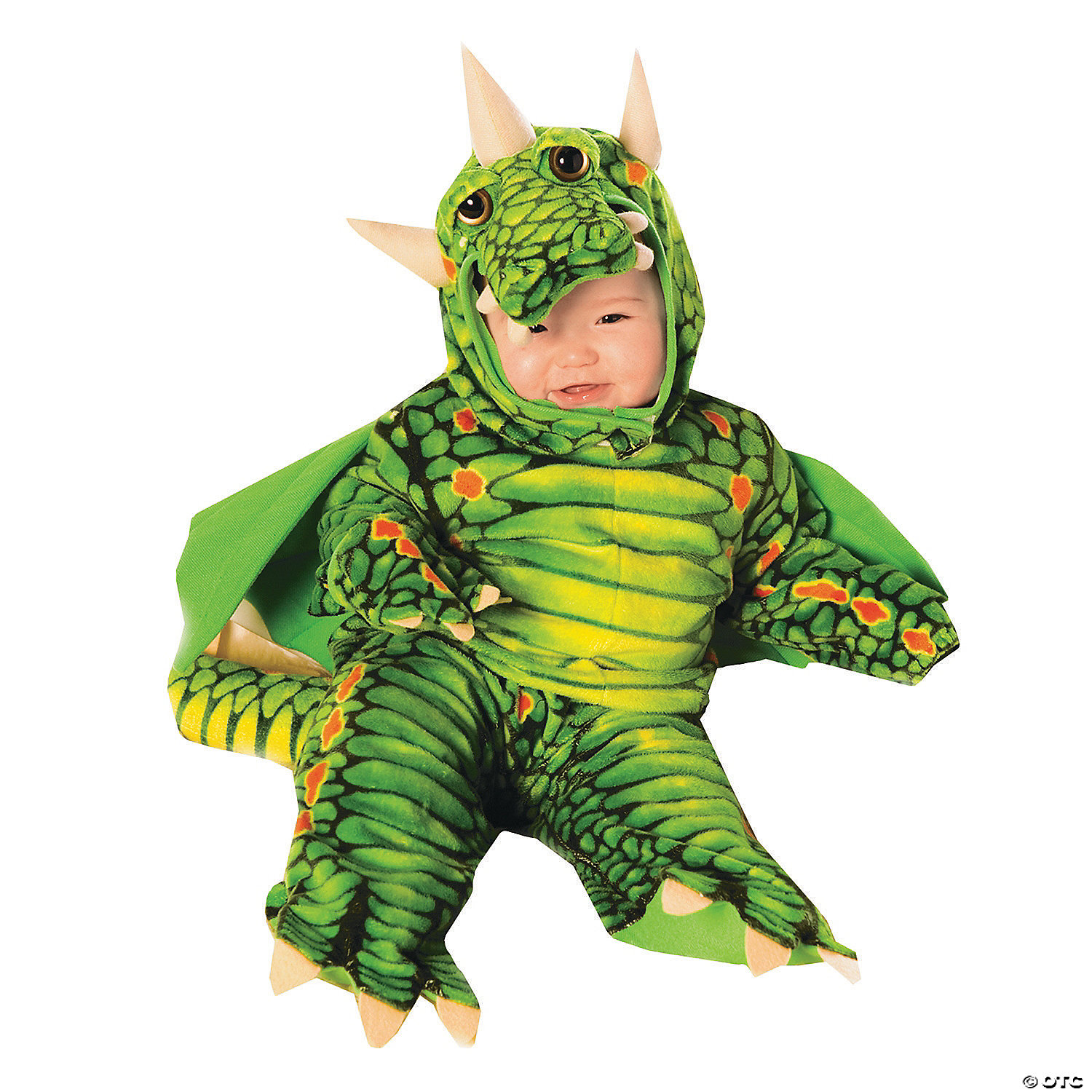 Dragon Infant Costume Vert à Capuche Combinaison Halloween UNDERWRAPS Toddler 