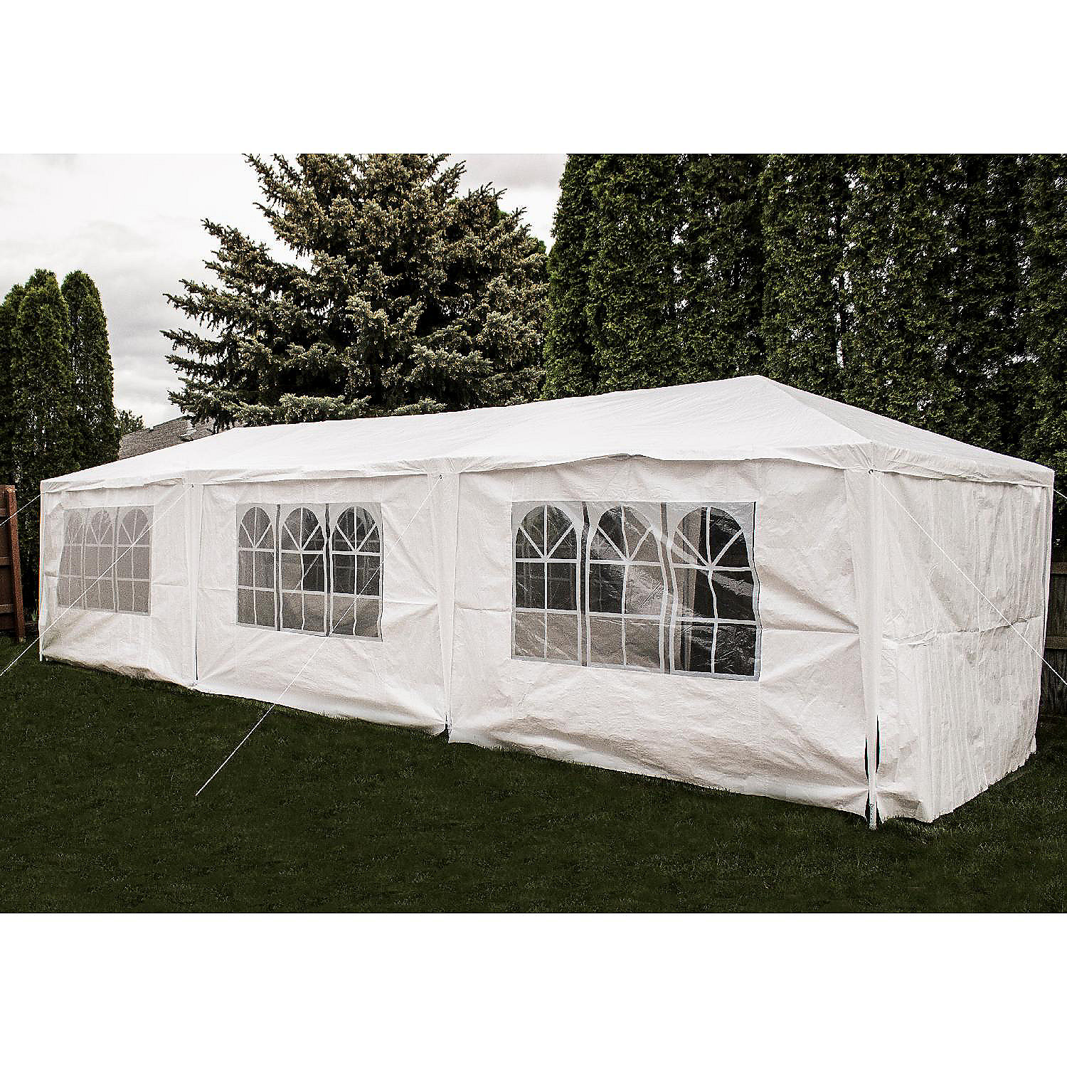 Punt Vervagen leugenaar Backyard Expressions Party Tent Canopy Tent for Outdoor Wedding Party or  Camping BBQ w/ Removable Waterproof Sidewalls - 30' x 10' | Oriental Trading