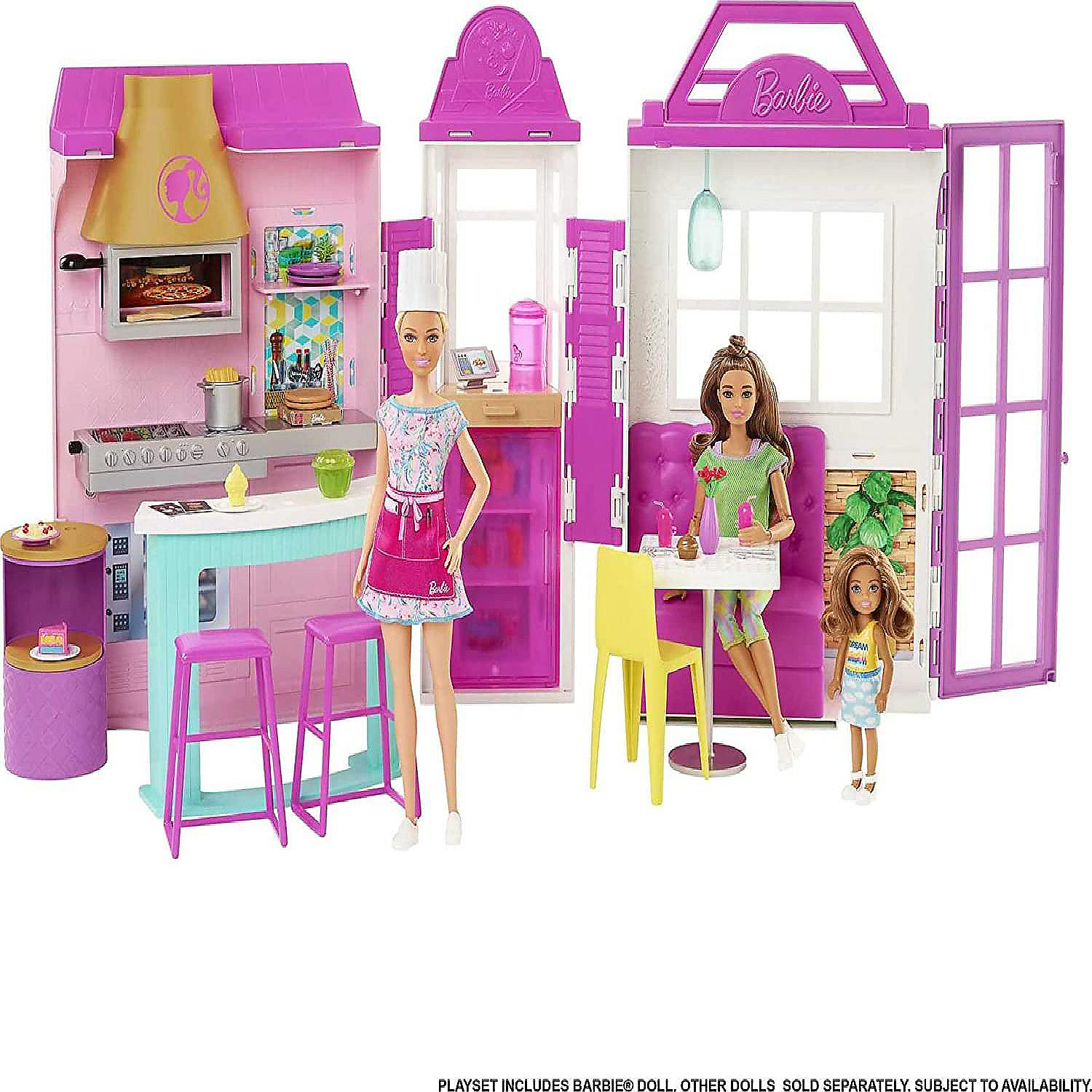 Barbie™ Cook 'n Grill Restaurant Playset with Barbie Doll, 30+ Pieces & 6  Play Areas Including Kitchen, Pizza Oven, Grill & Dining Booth | Oriental  Trading