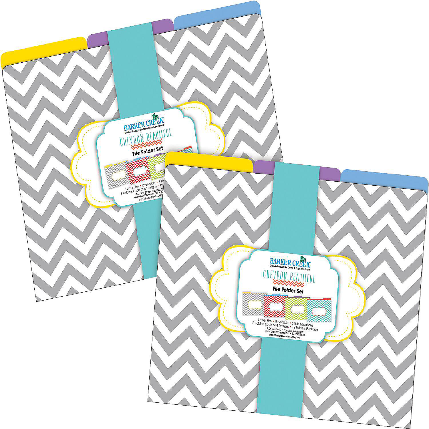 Barker Creek Chevron Beautiful Folders, 24/Package | Oriental Trading