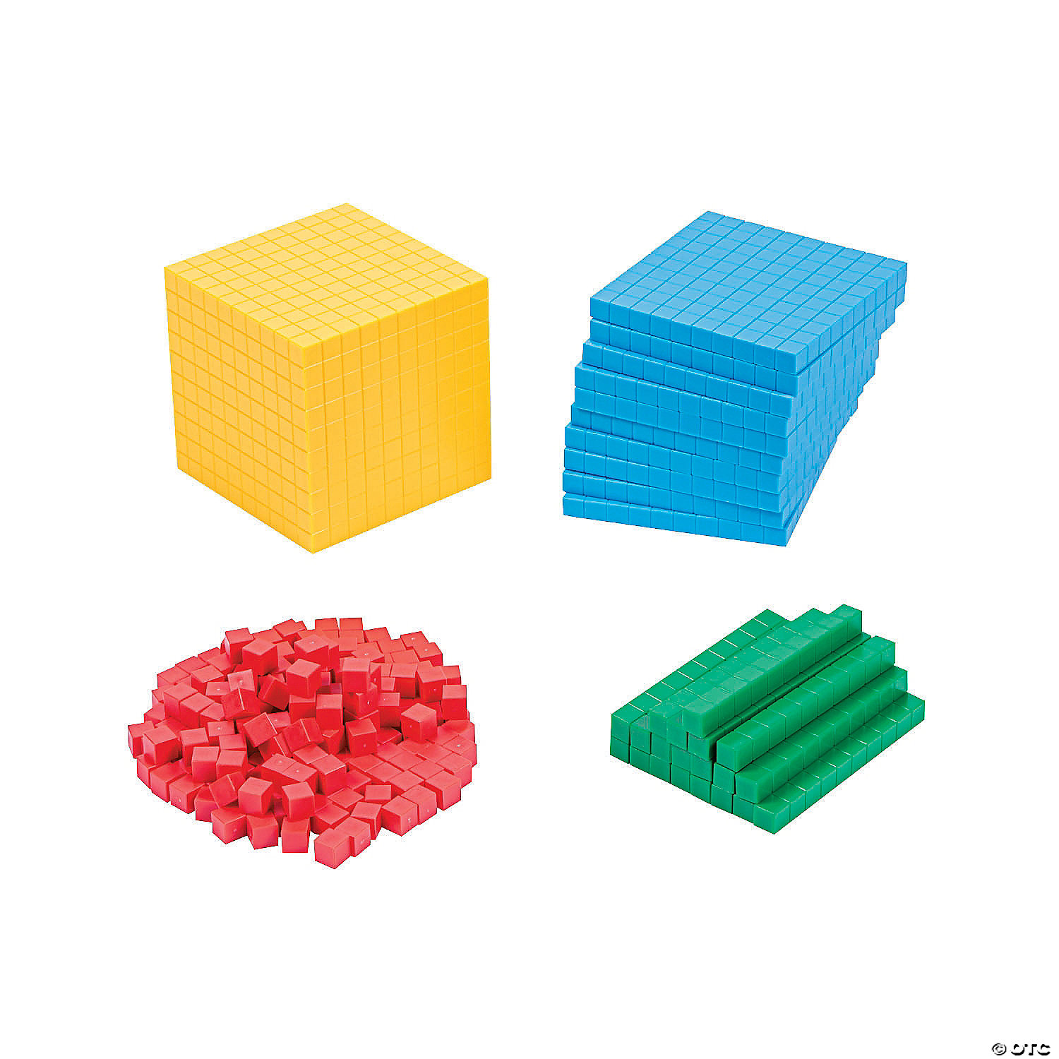Base 10 Math Blocks Set Green 