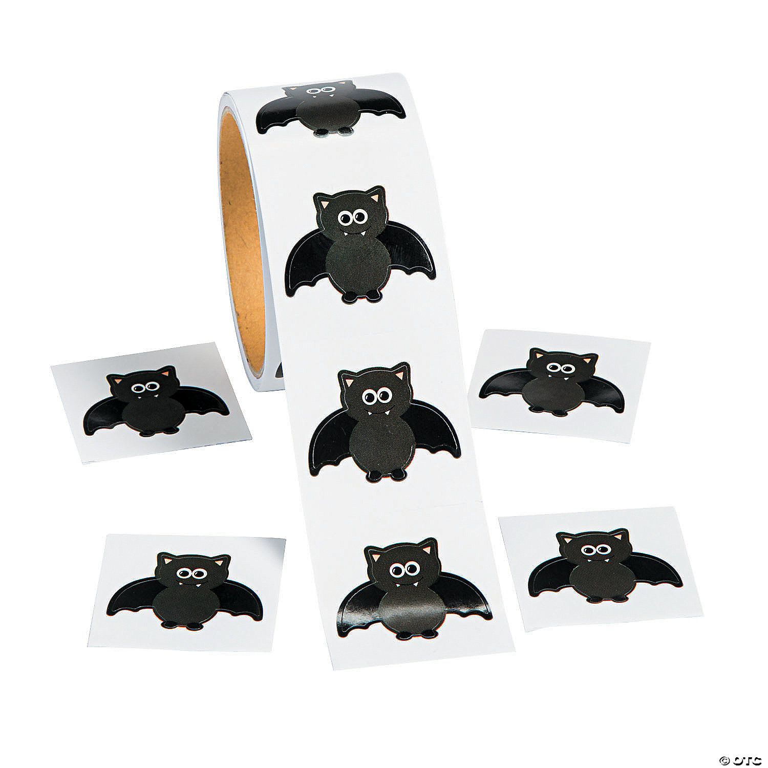 Bat Halloween Large Sticky White Paper Stickers Labels NEW 