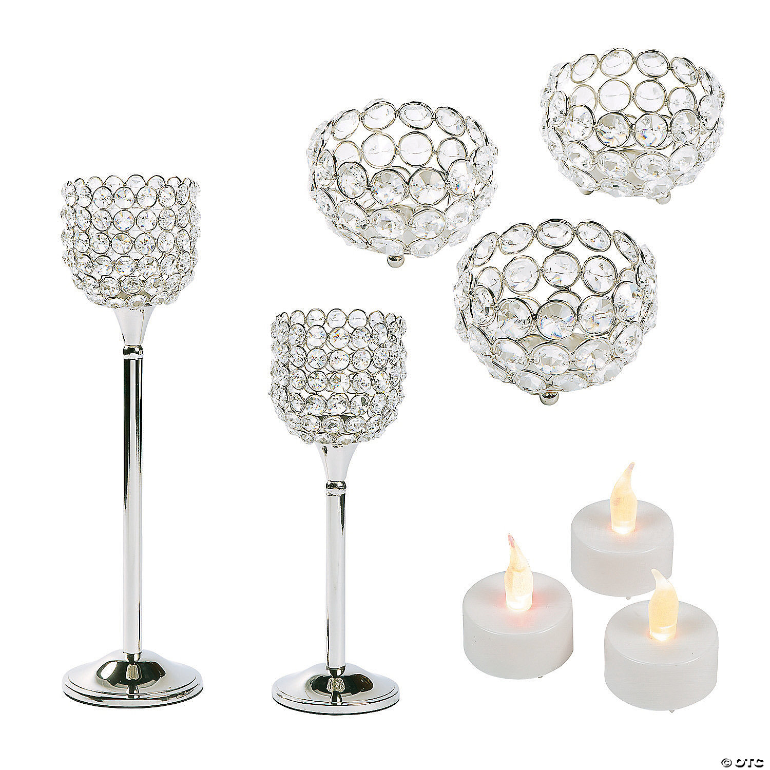 4X Decorative Votive Tealight Wedding Crystal Candle Holder Centerpiece 