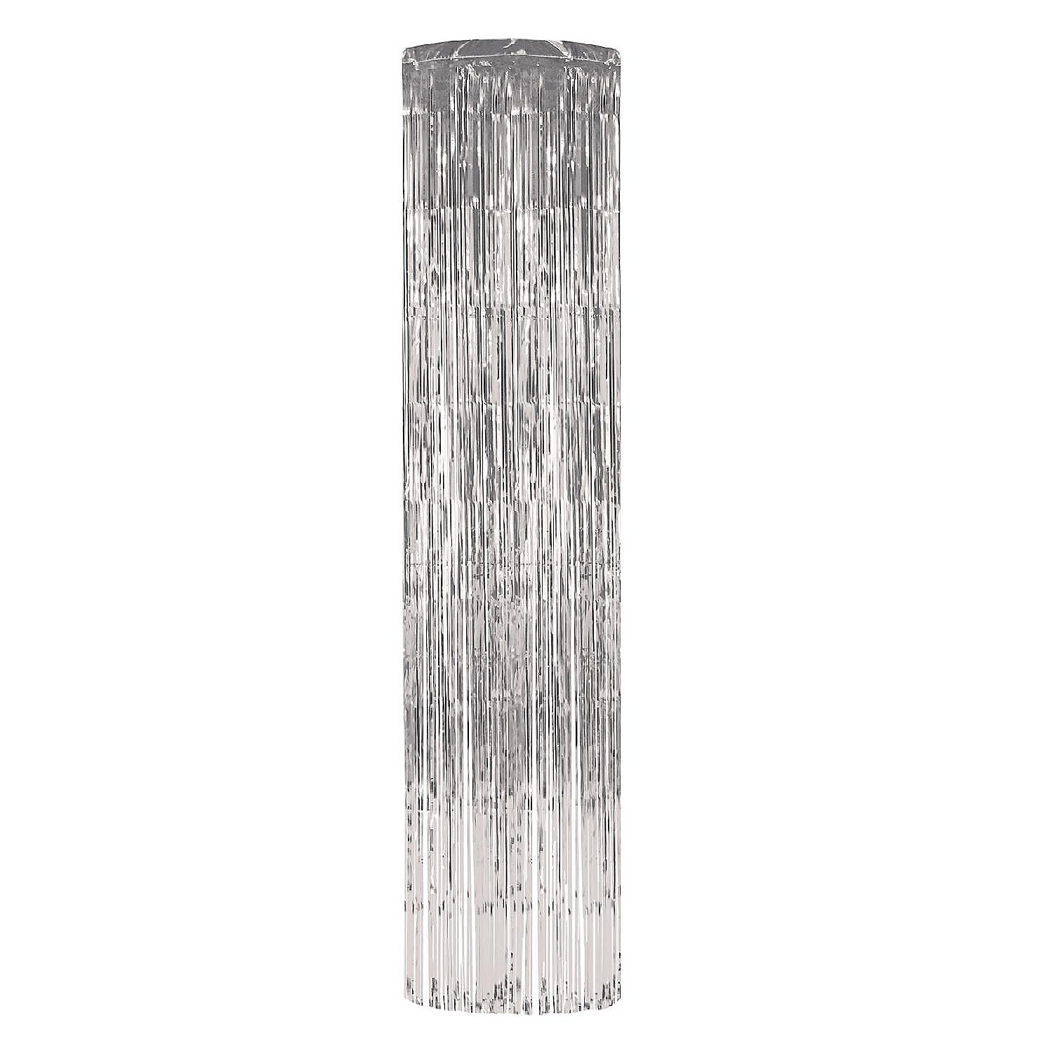 Beistle Star Gleam 'N Shape Centerpiece - 11.5 Inch Silver Star With Black Fringe For New Year's & Parties