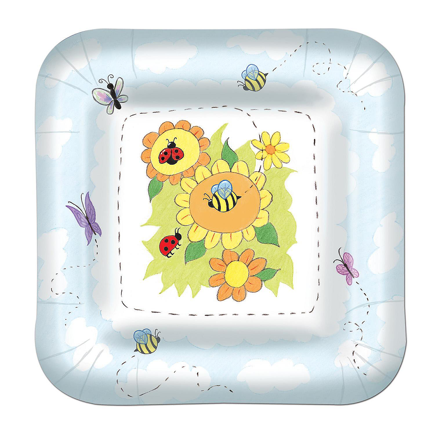 Beistle Garden Plates 9" 12 Pack Oriental Trading