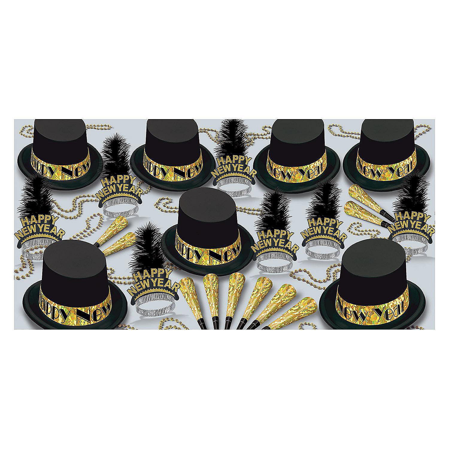 Beistle Gold Top Hat Assorted for 50 1 Pack Oriental Trading