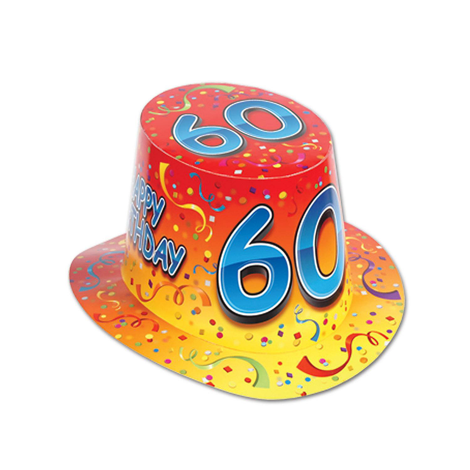 Beistle Happy 60th Birthday HiHat Multicolor 25 Pack Oriental