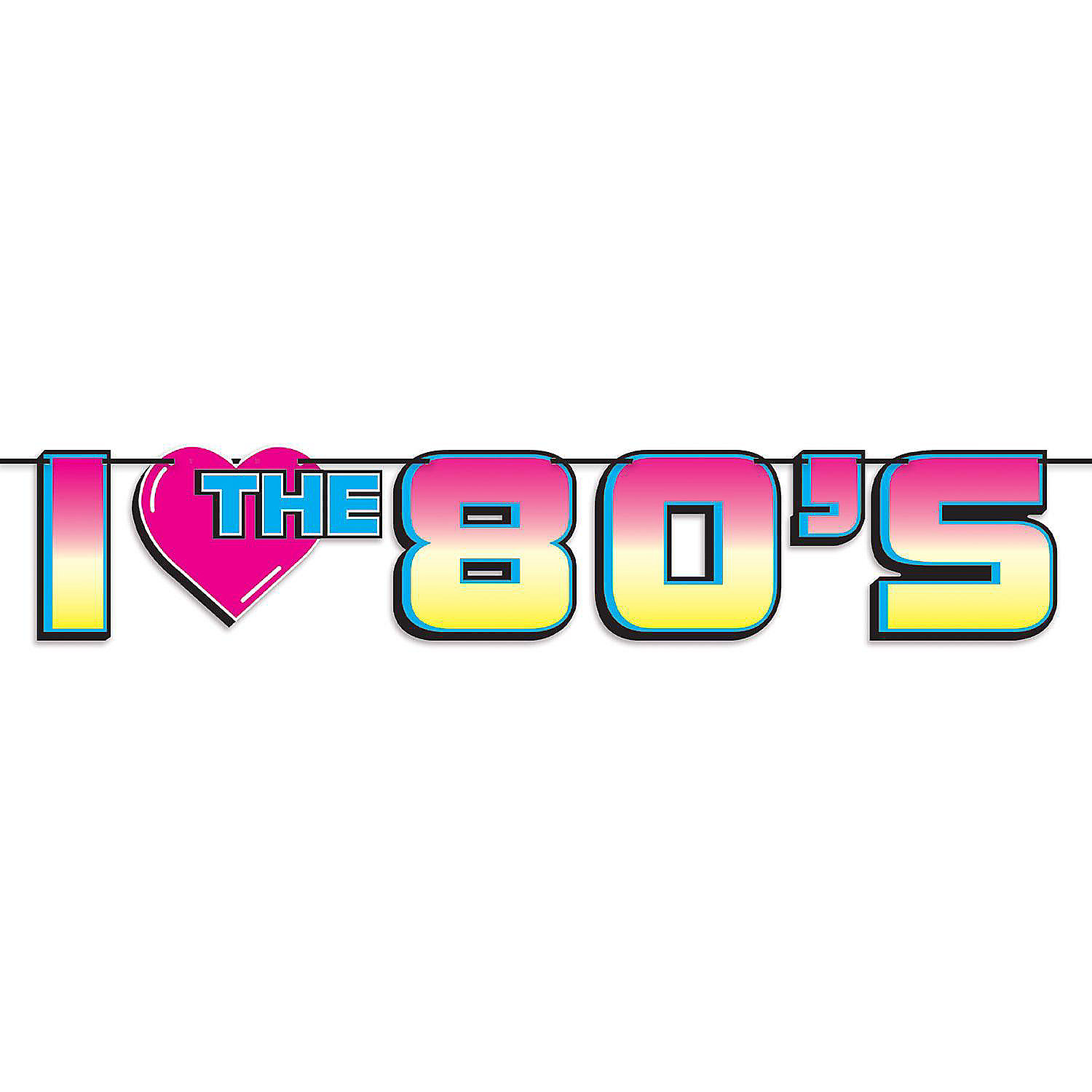 Beistle I Love The 80's Streamer 12 Pack Oriental Trading