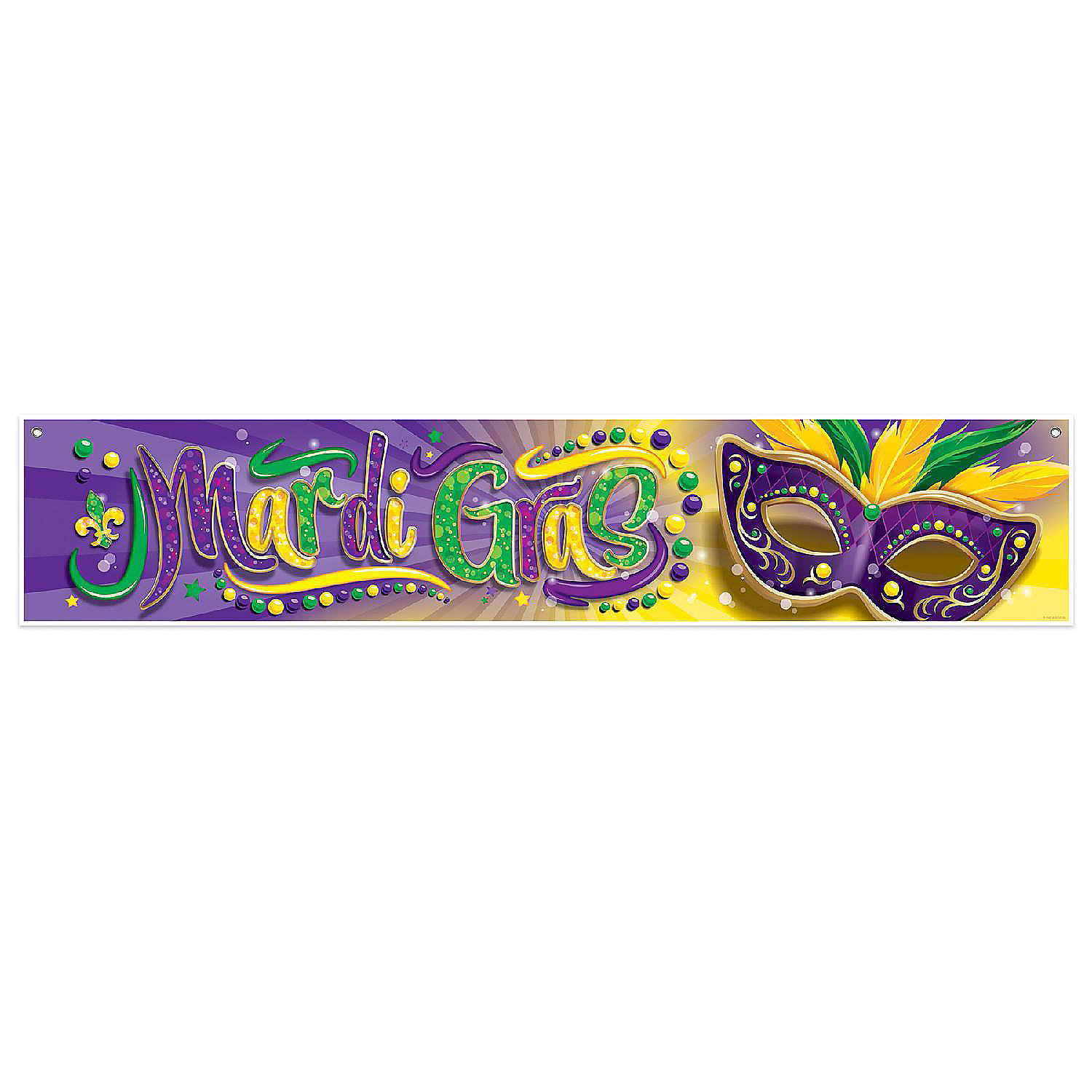 Beistle Mardi Gras Banner 12 Pack Oriental Trading