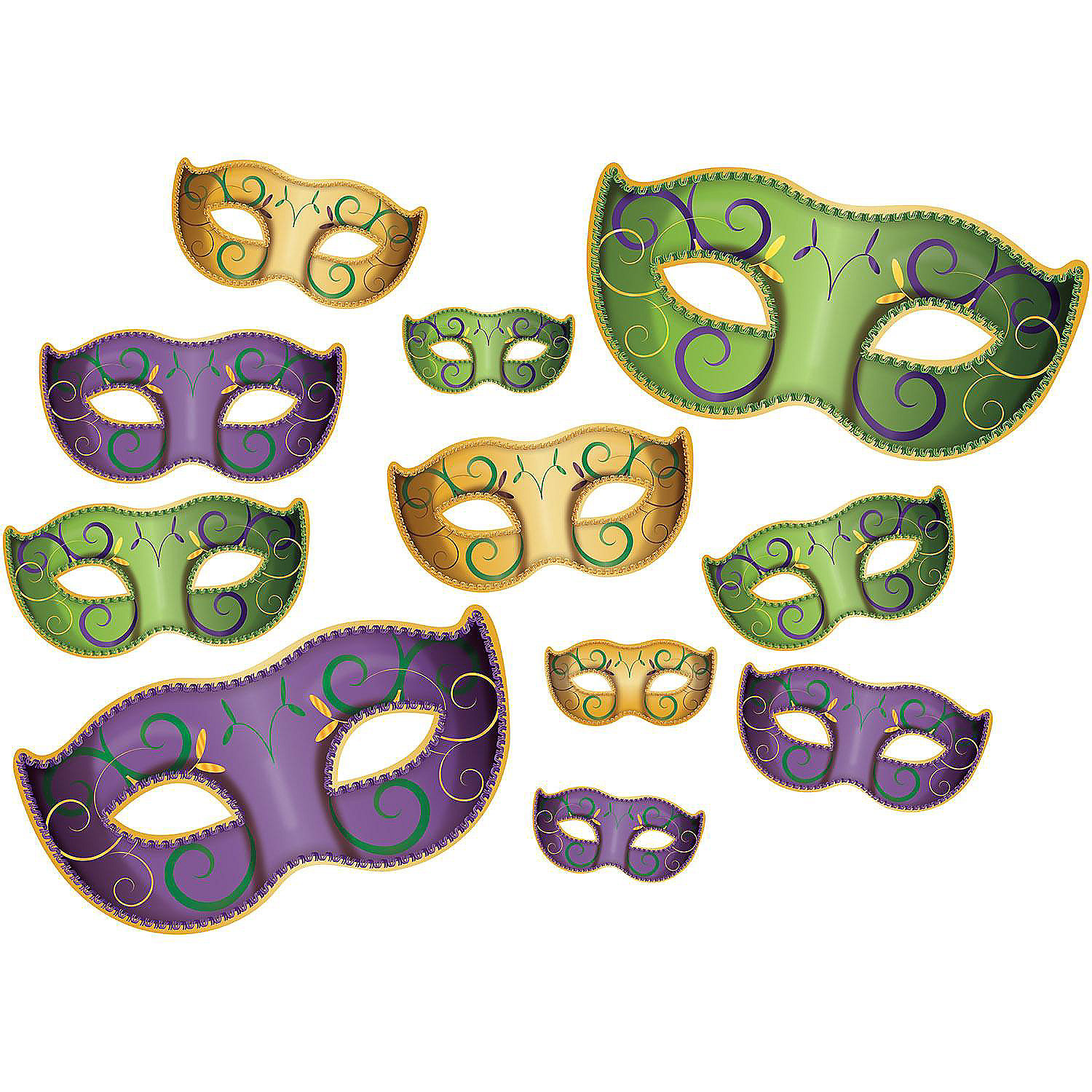Beistle Mardi Gras Mask Cutouts 12 Pack Oriental Trading