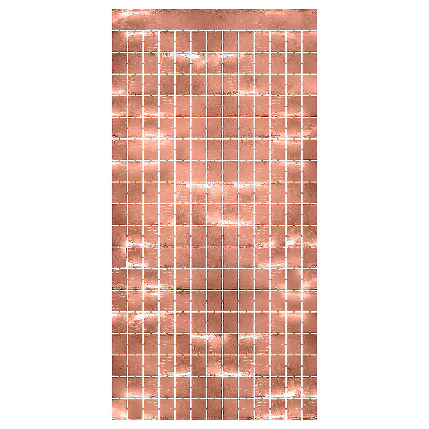Beistle Metallic Square Curtain Rose Gold 6 Pack Oriental Trading