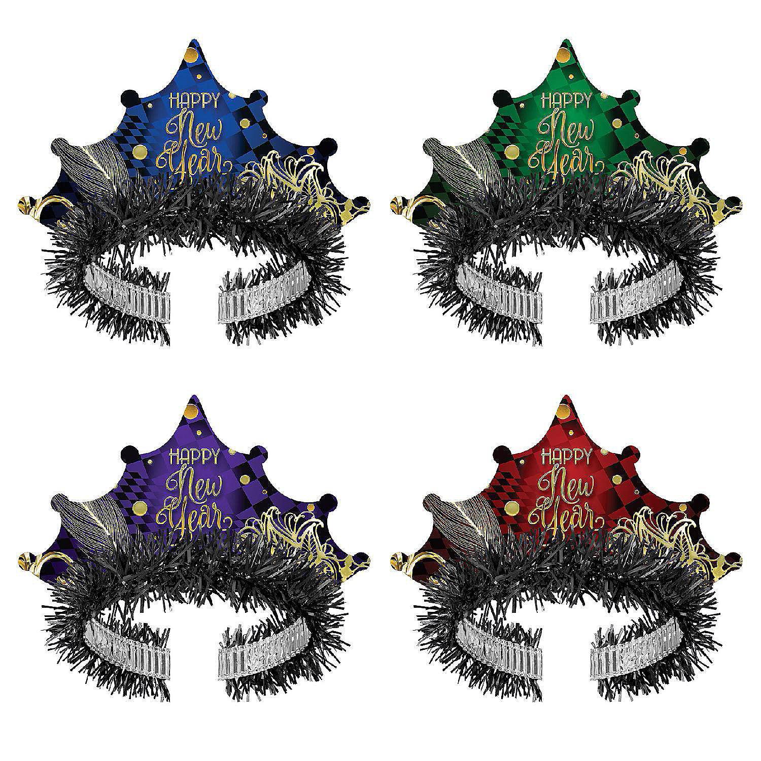 Beistle Midnight Masquerade New Year's Eve Tiaras 50 Pack