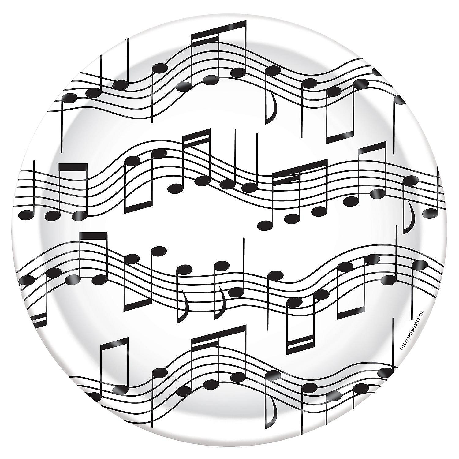 Beistle Musical Notes Plates 9" 12 Pack Oriental Trading