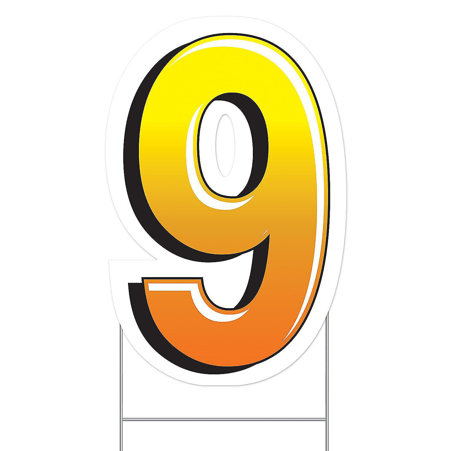 Beistle Plastic "9" Yard Sign 3 Pack Oriental Trading