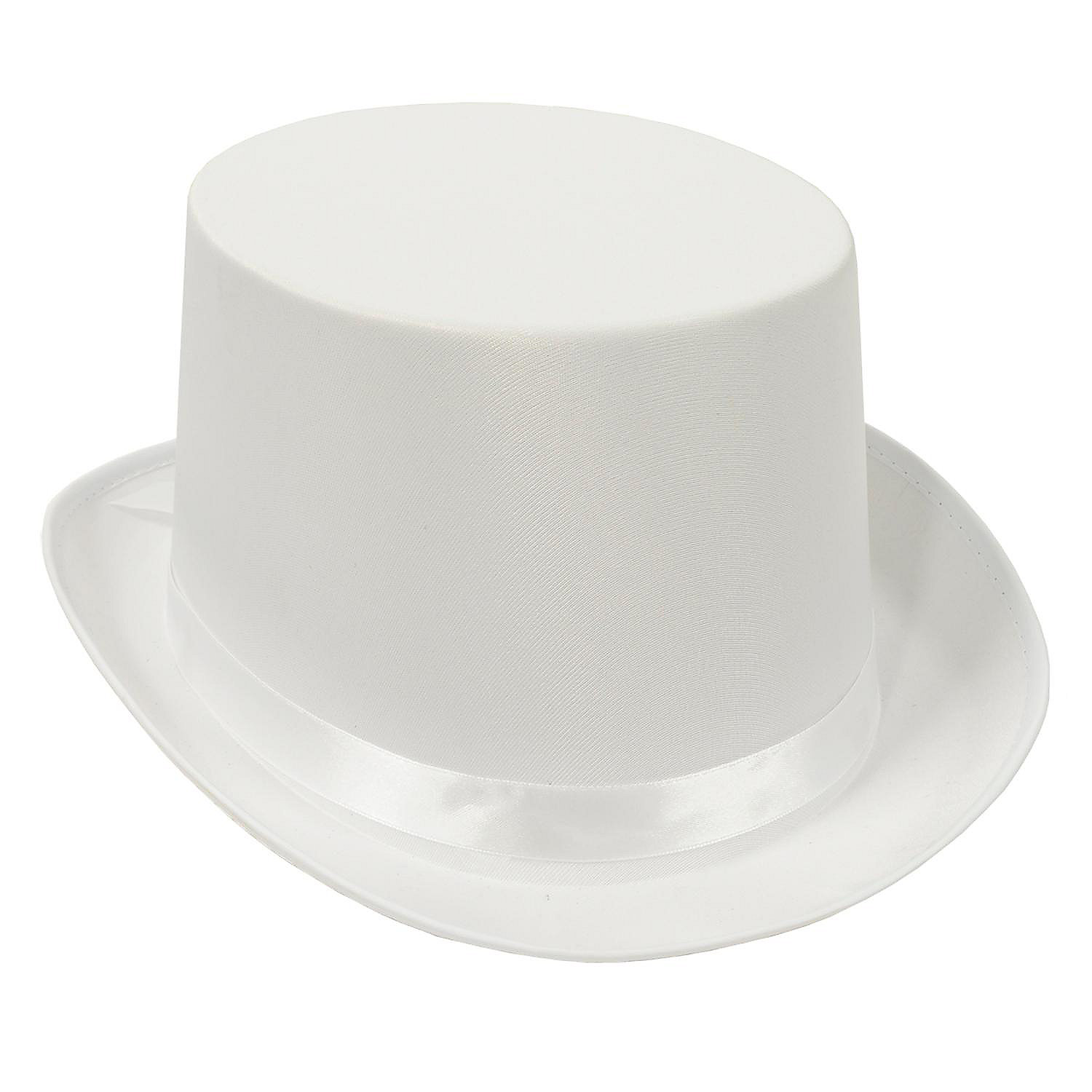 Beistle Satin Sleek Top Hat White 6 Pack Oriental Trading
