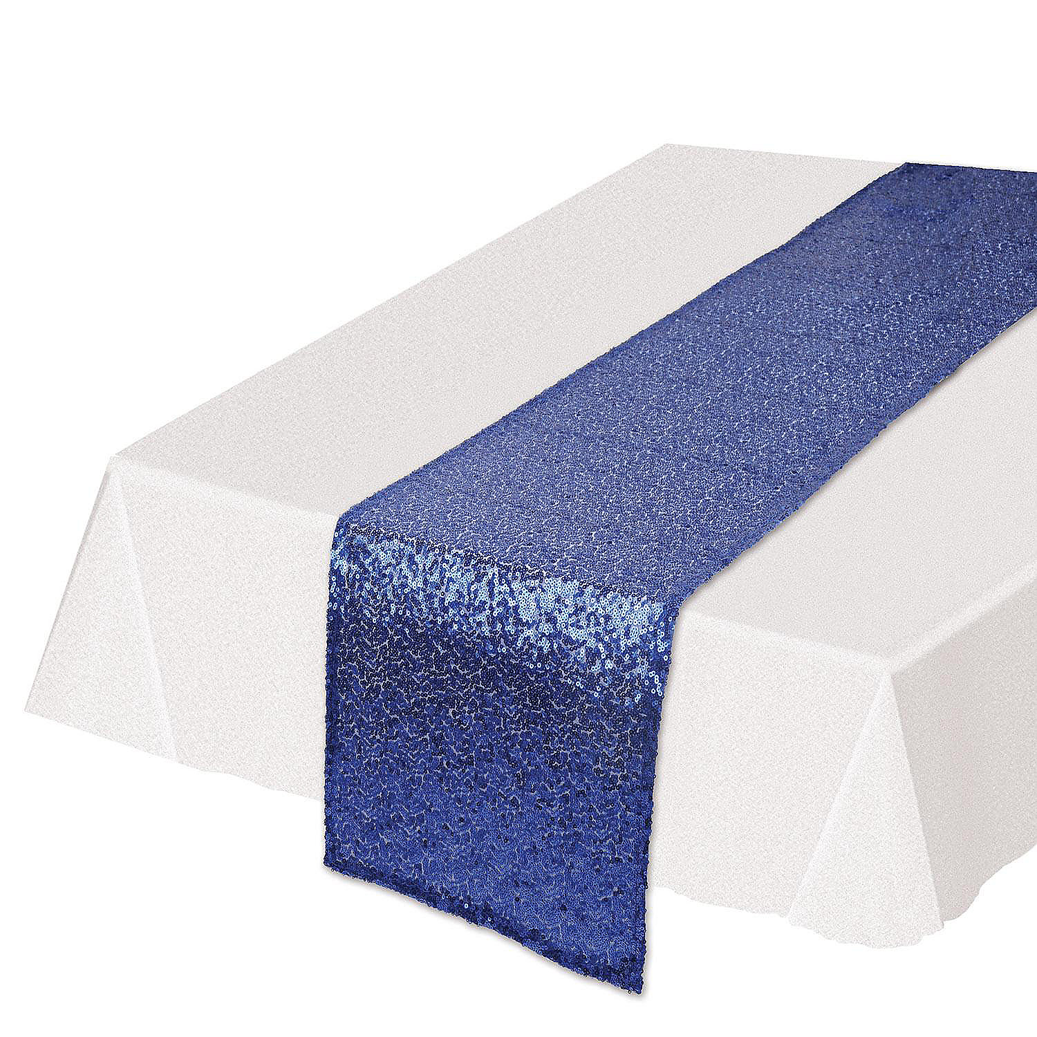 Beistle Sequined Table Runner Blue 12 Pack Oriental Trading