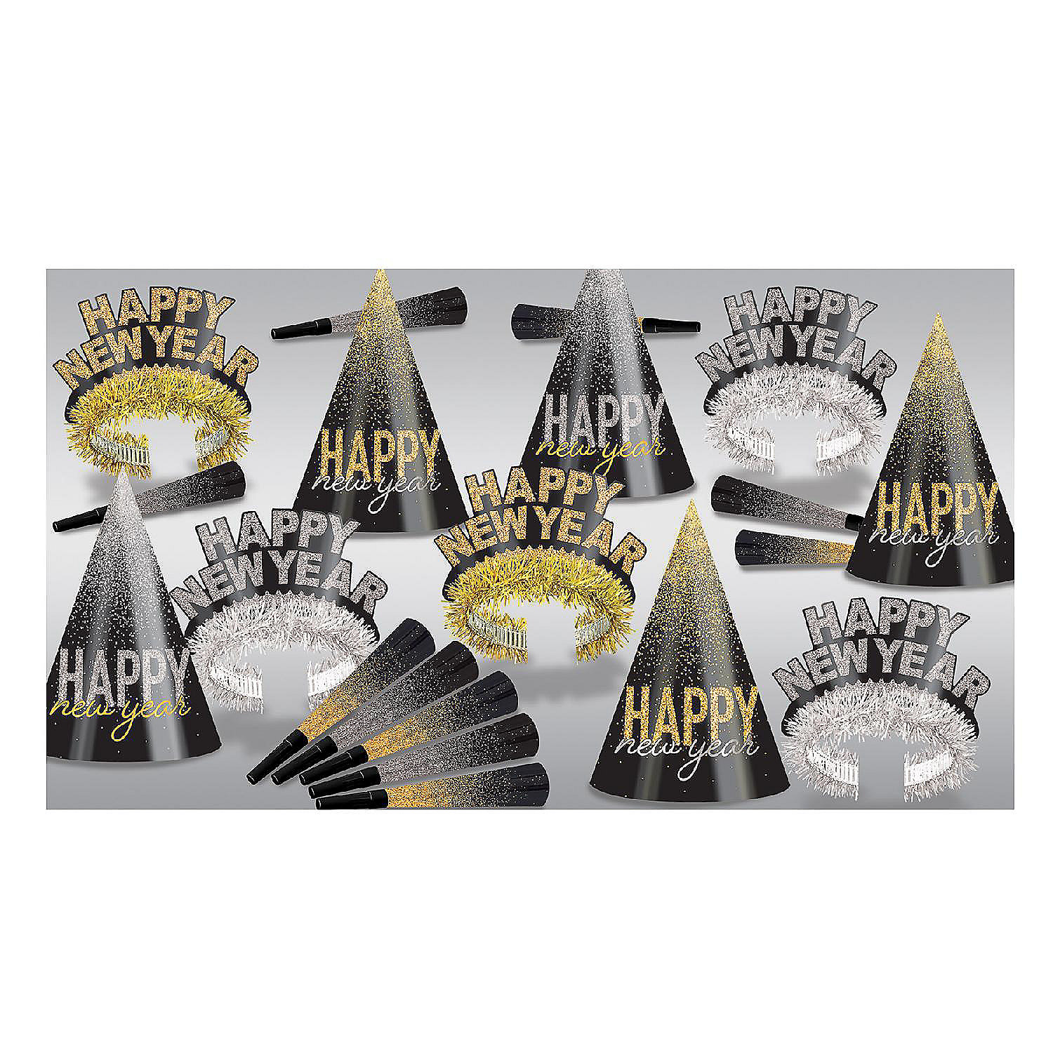 Beistle Silver & Gold Midnight Burst Assorted for 10 1 Pack