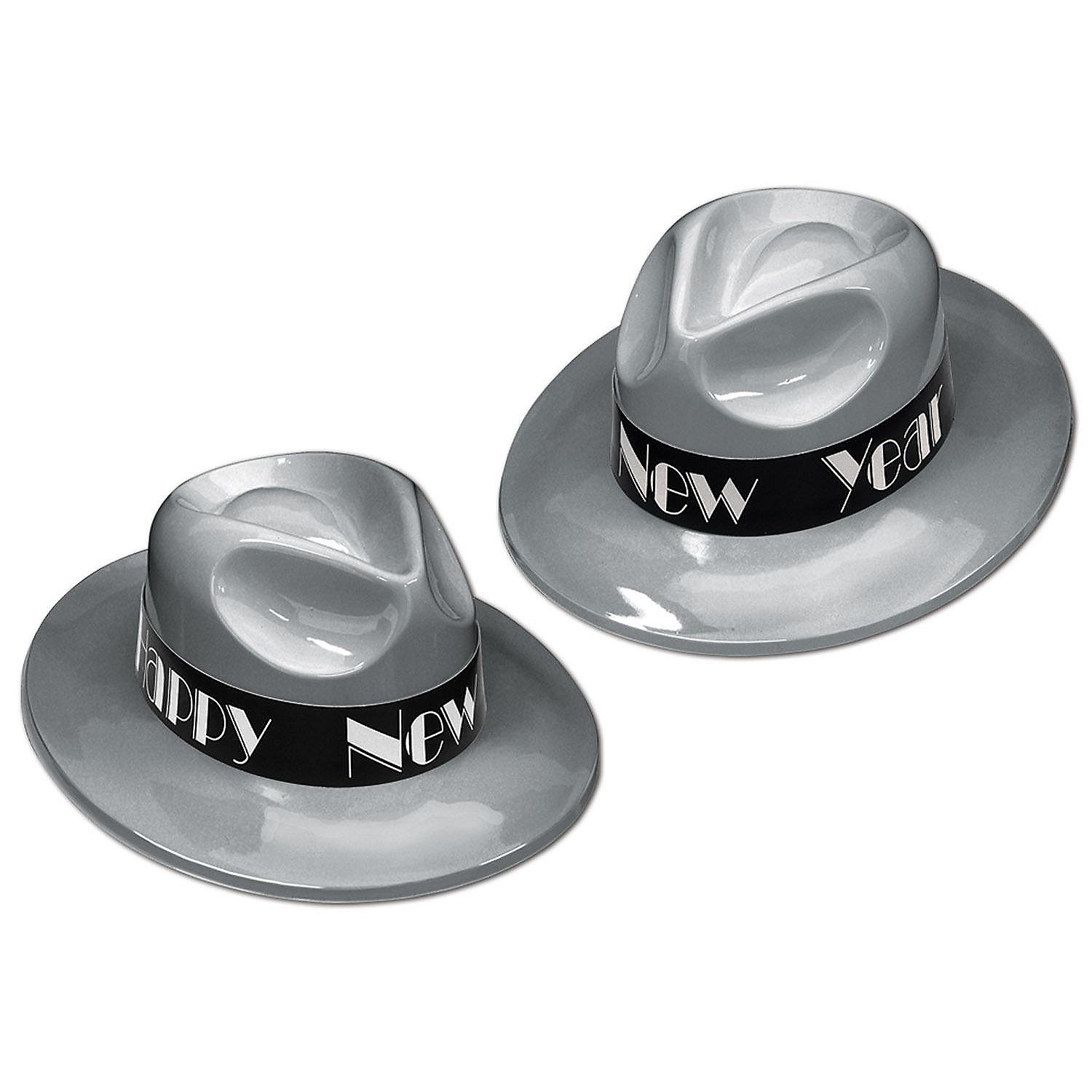 Beistle Silver Swing Fedora New Year's Eve 25 Pack Oriental Trading