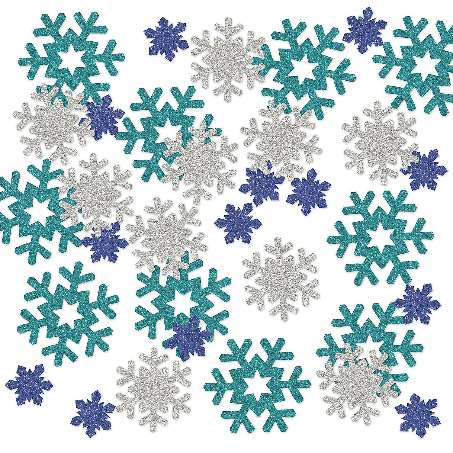 Beistle Snowflake Deluxe Sparkle Confetti 12 Pack Oriental Trading