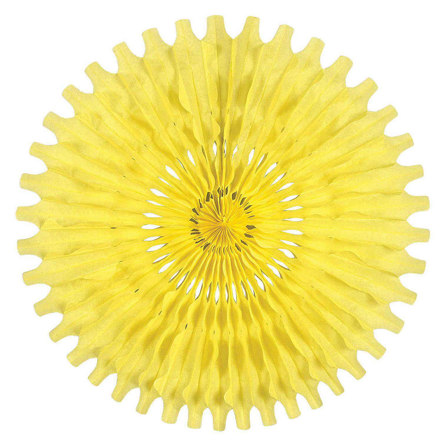 Beistle Tissue Fan Yellow 12 Pack Oriental Trading