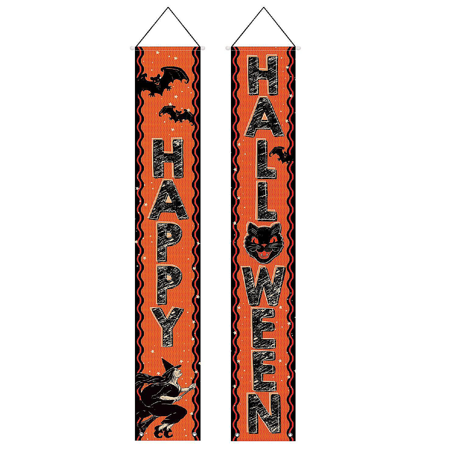 Beistle Vintage Halloween Fabric Door Panel Set 12 Pack Oriental