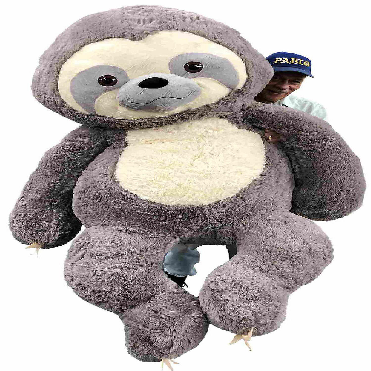 Big Plush Giant Stuffed Sloth 7 Feet Tall 84 Inches Soft 213 cm Big Plush  Huge Stuffed Animal Gray Color | Oriental Trading