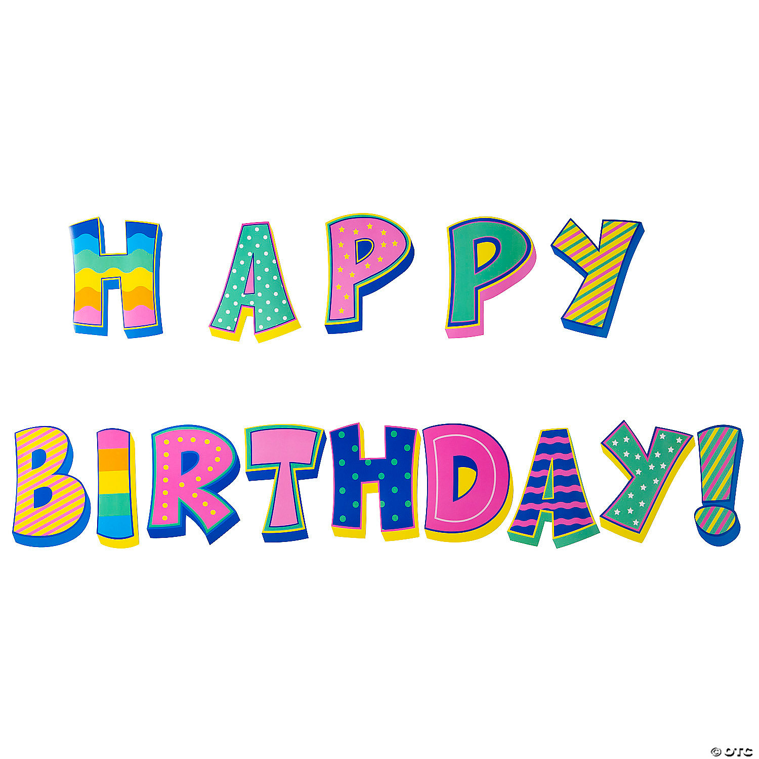 Birthday Letter Cutouts - 14 Pc. | Oriental Trading