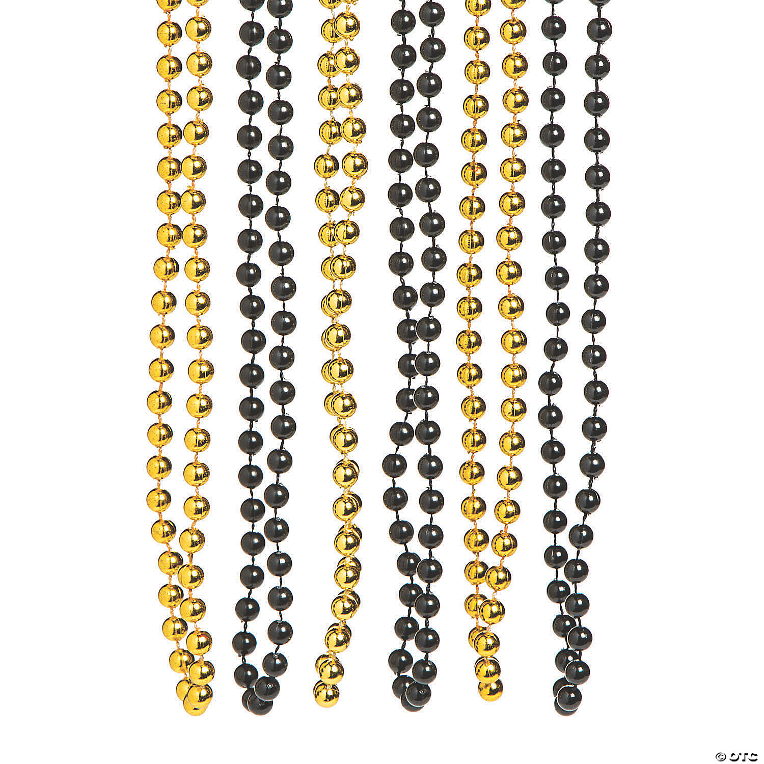 Black and Gold Beaded Necklace