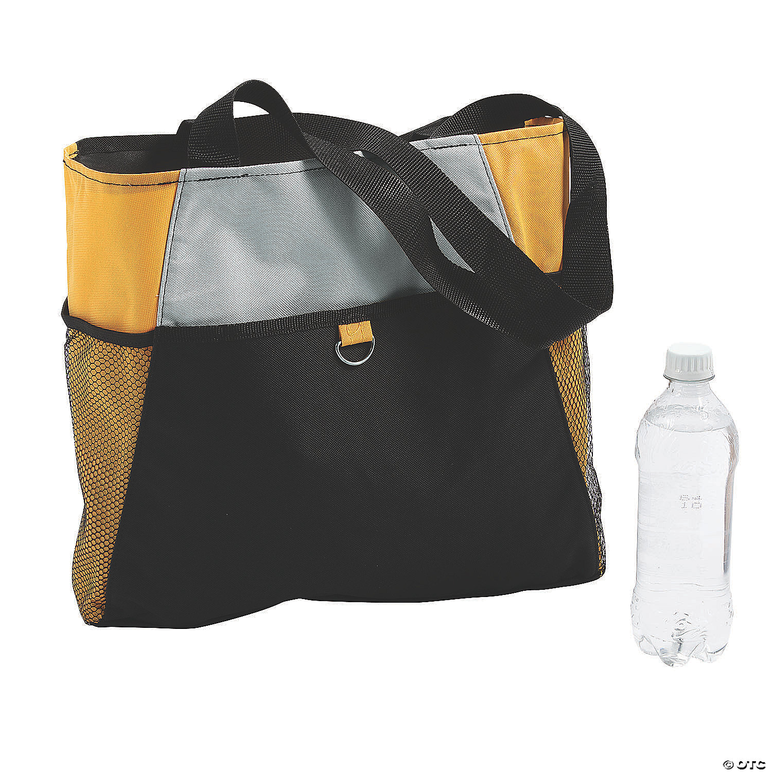 black and gold tote bag