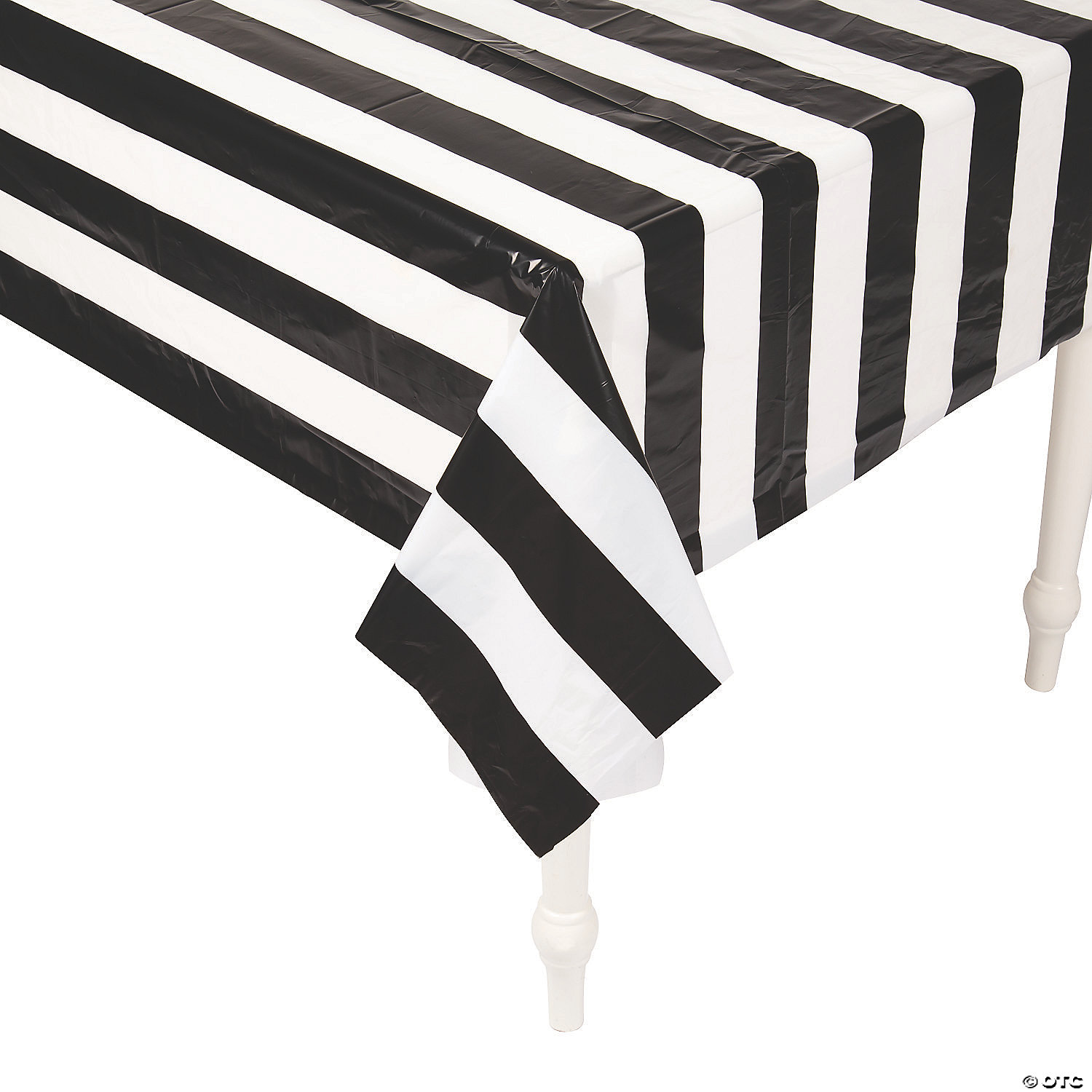 AEX Striped Birthday Disposable Tablecloth Cover Plastic Tableware 
