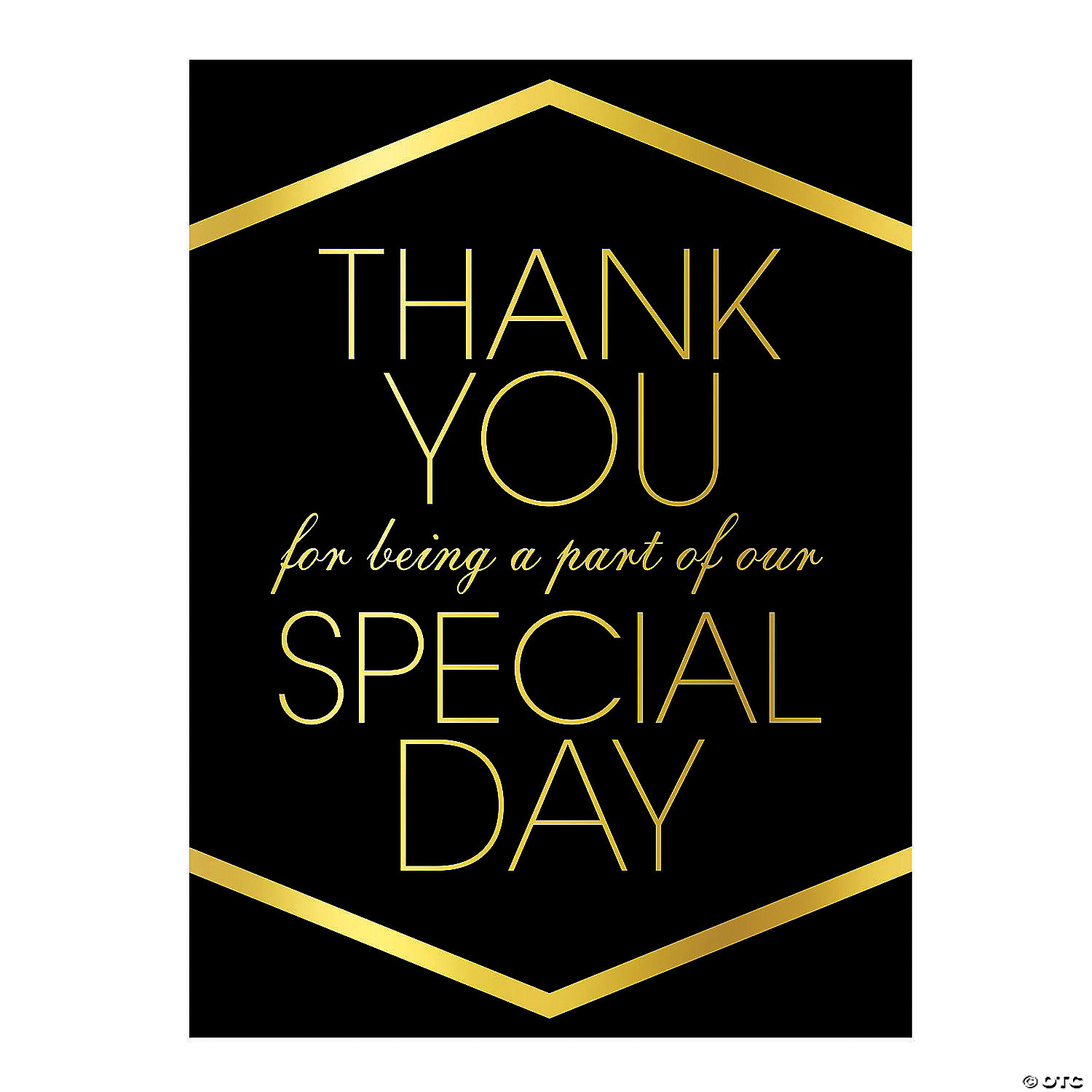Black And Gold Thank You Guestbook Personalised Wedding Sign 