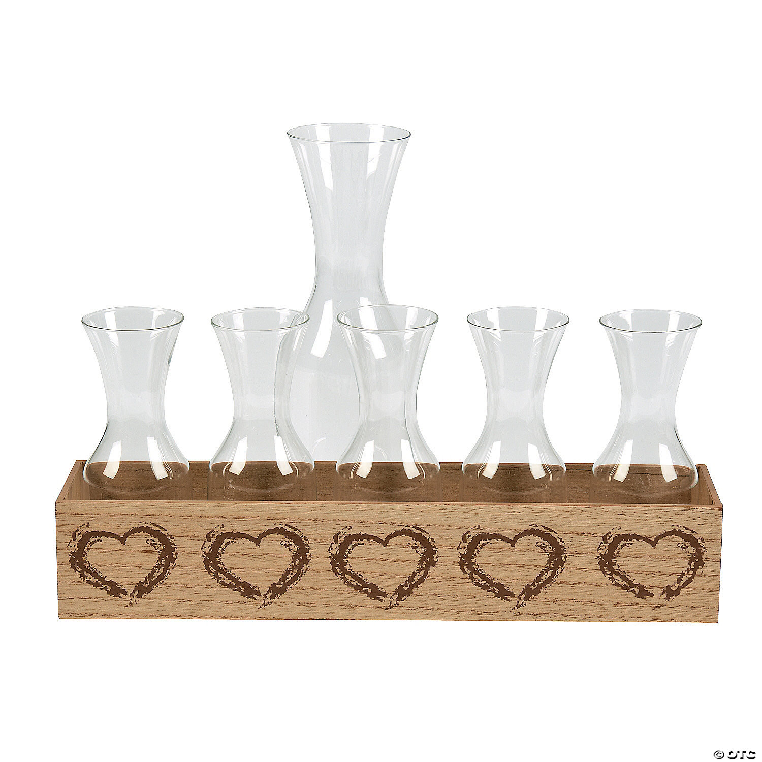 Heart Shaped Unity Sand Wedding Ceremony Vases 6 Piece Set PERSONALIZATION Gift 