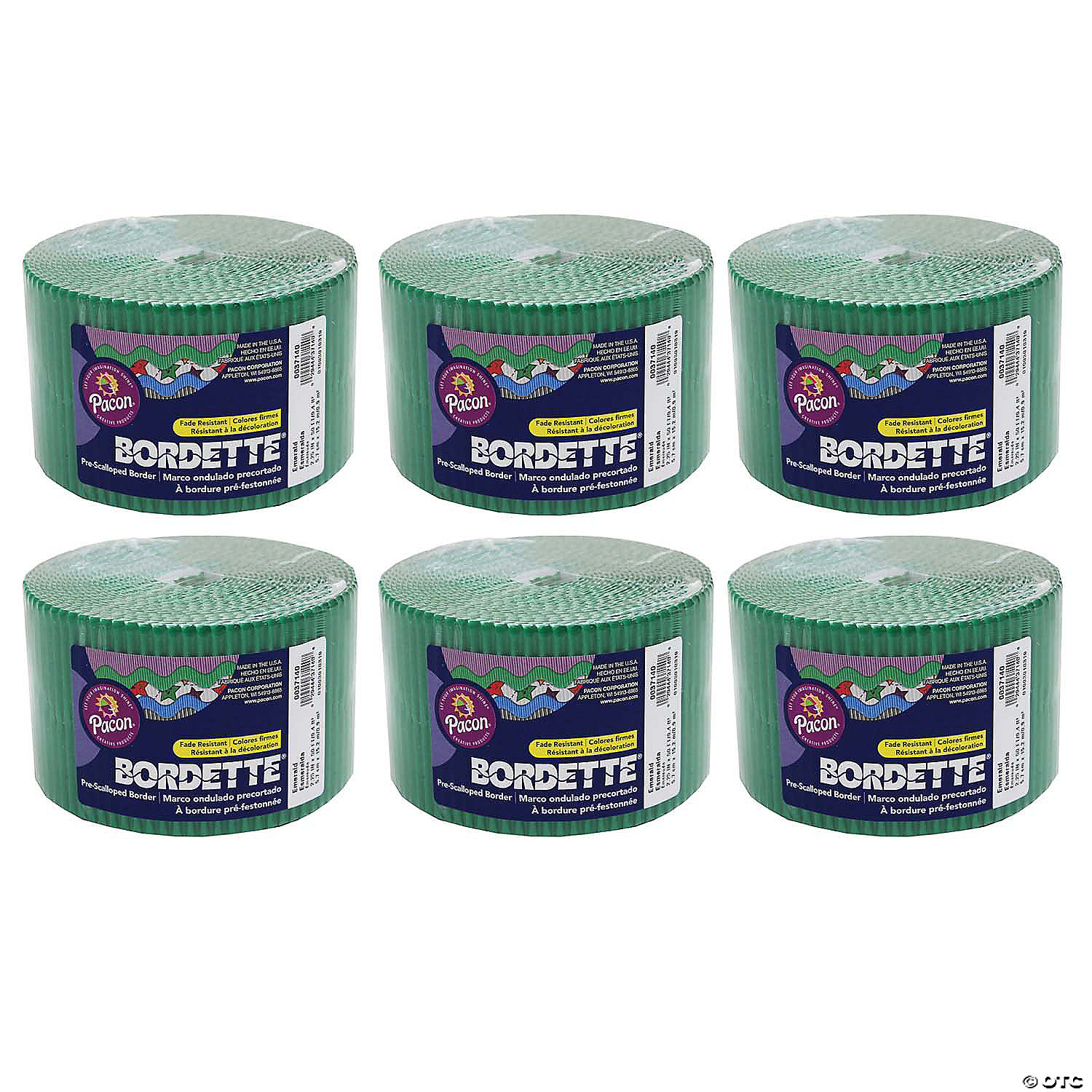Bordette Decorative Border, Emerald, 2-1/4" x 50', 6 Rolls | Oriental ...