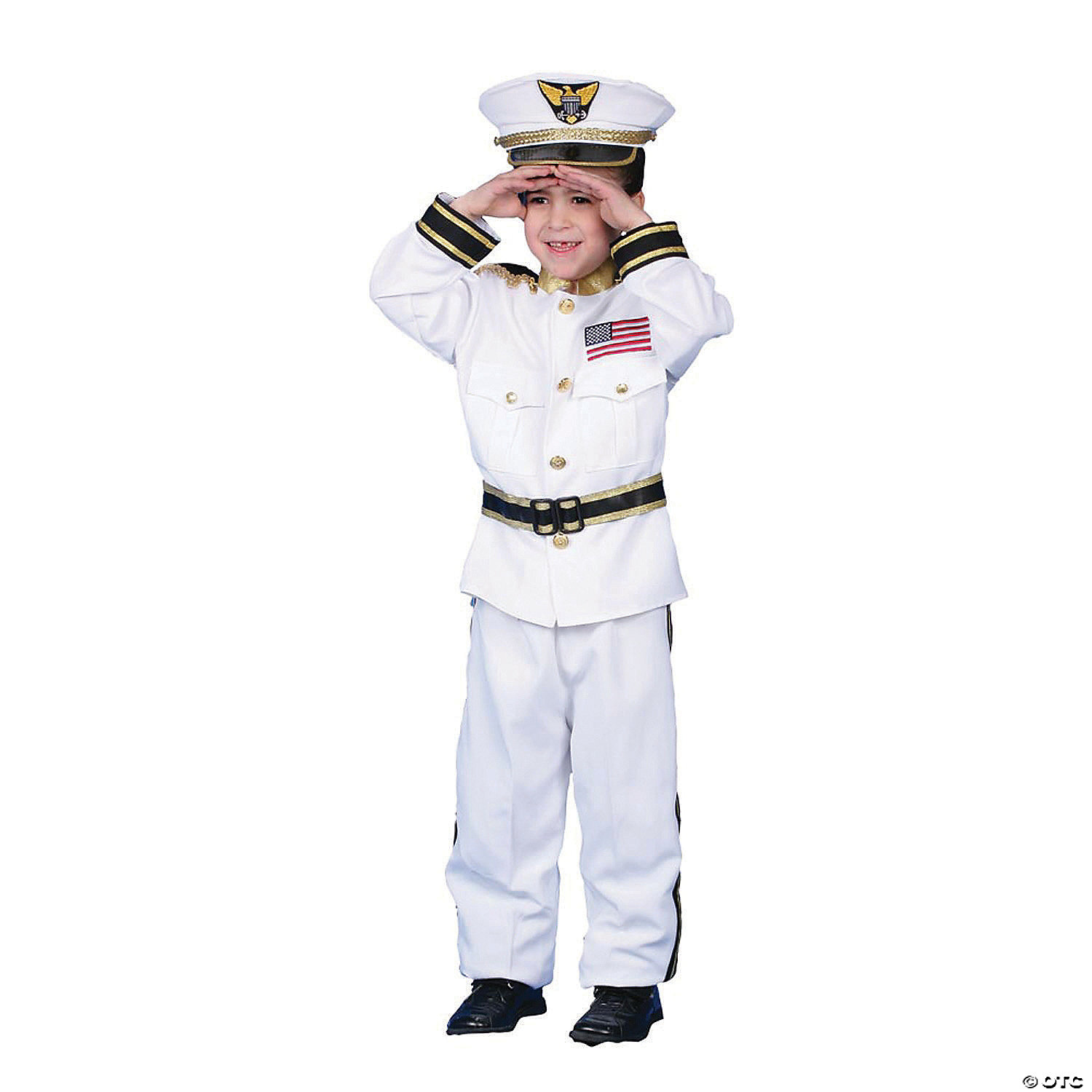 Adult Men's Admiral Uniform Plus Size Costume