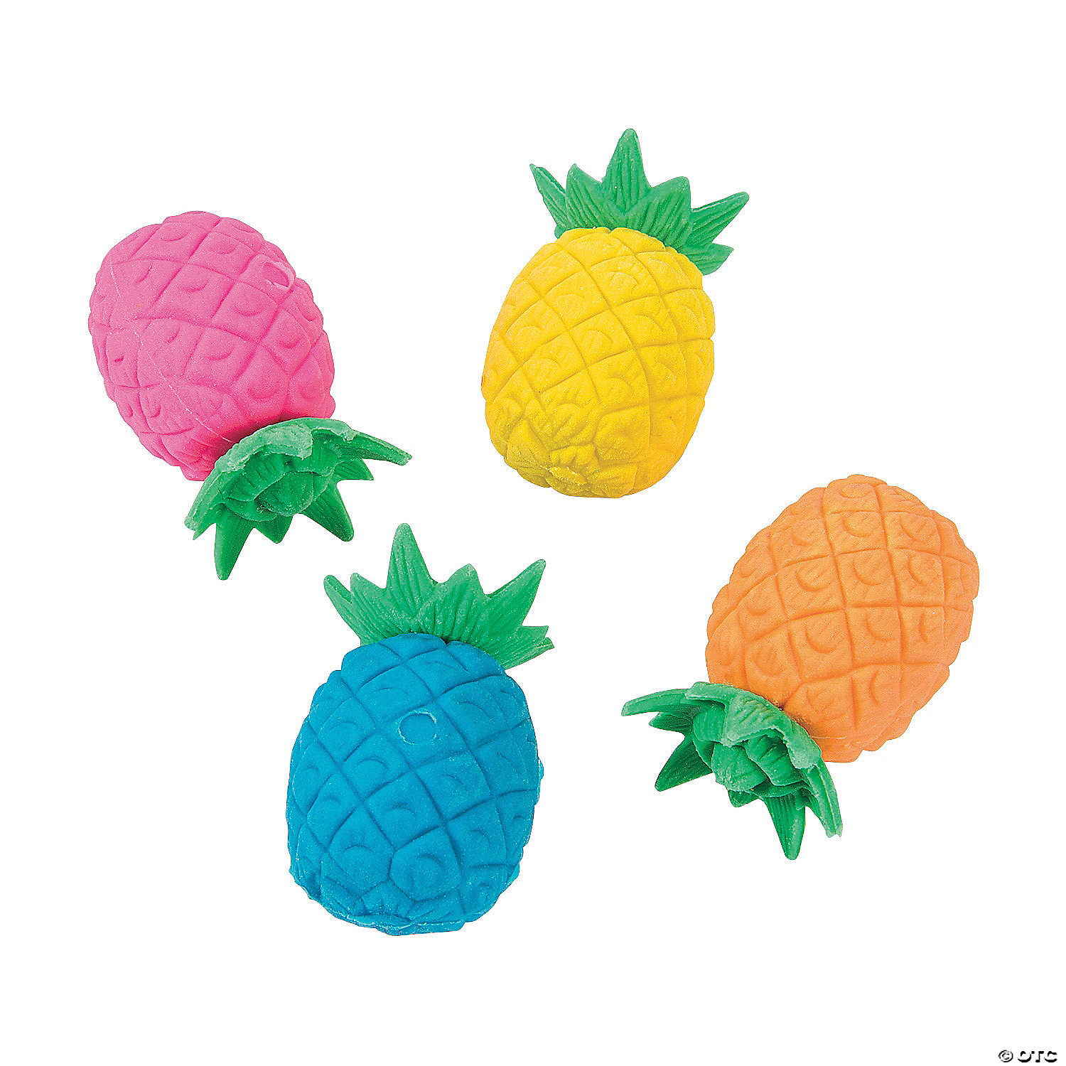 Bright Pineapple Erasers - Less Than Perfect - Discontinued