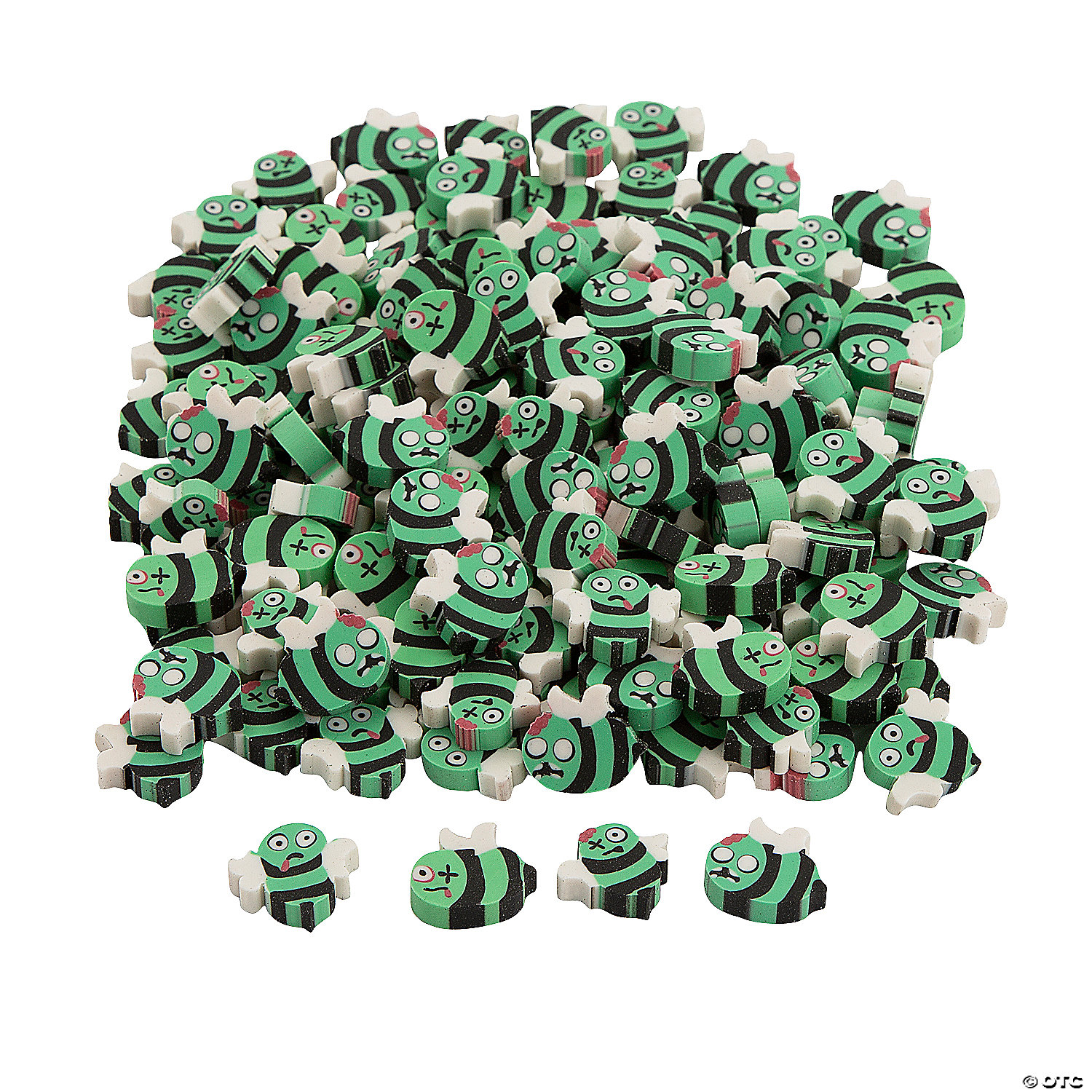 200-Piece Halloween Mini Ghost Pencil Erasers - Latex-Free, Cute Party Favors, Goody Bag Fillers, Classroom Rewards