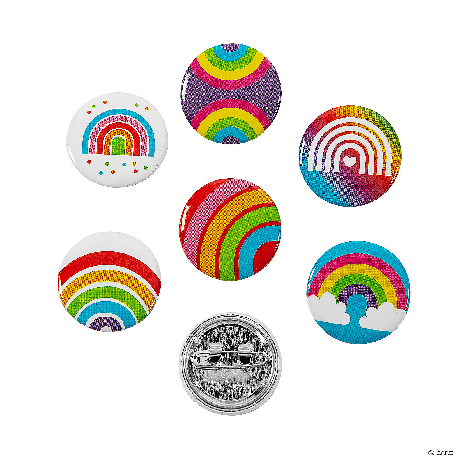 Bulk 48 Pc Rainbow Mini Buttons Oriental Trading