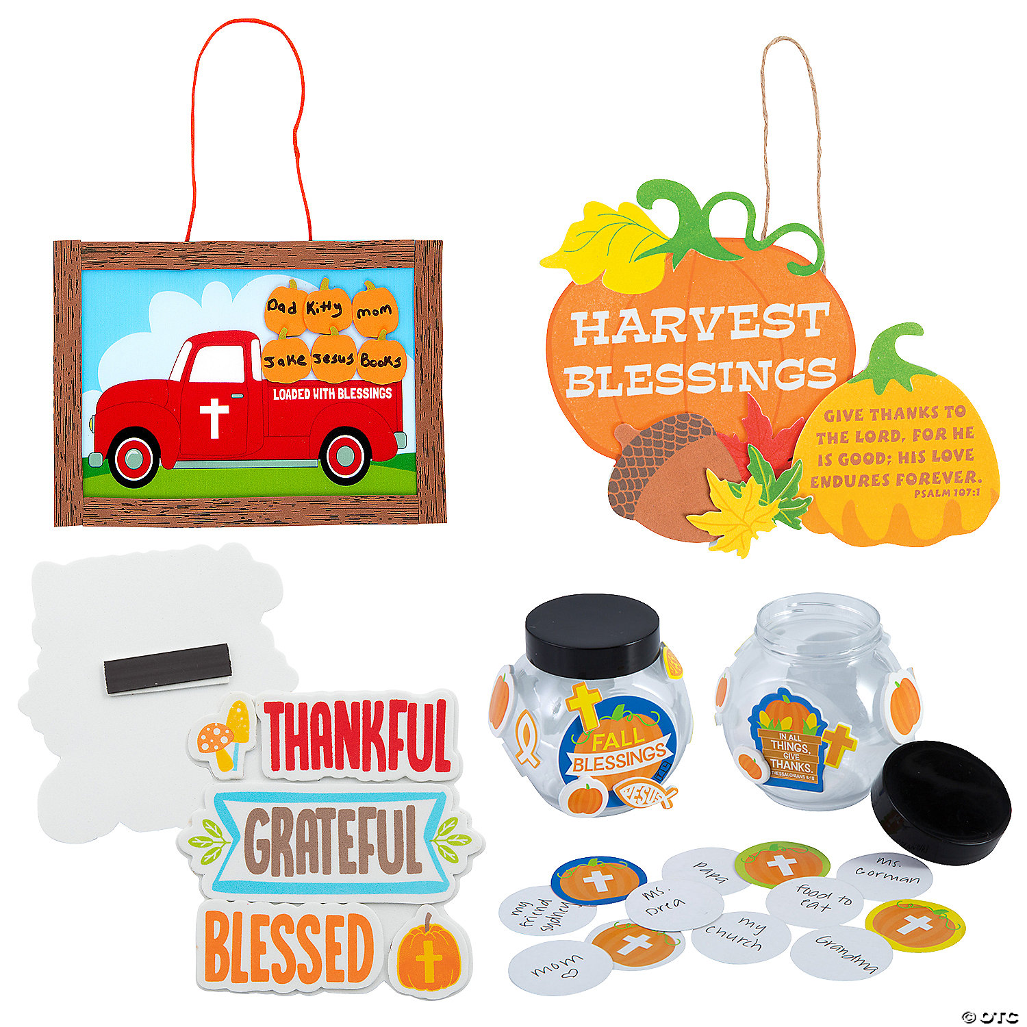 Bulk 48 Pc. Religious Fall Blessings Craft Kit Assortment Oriental