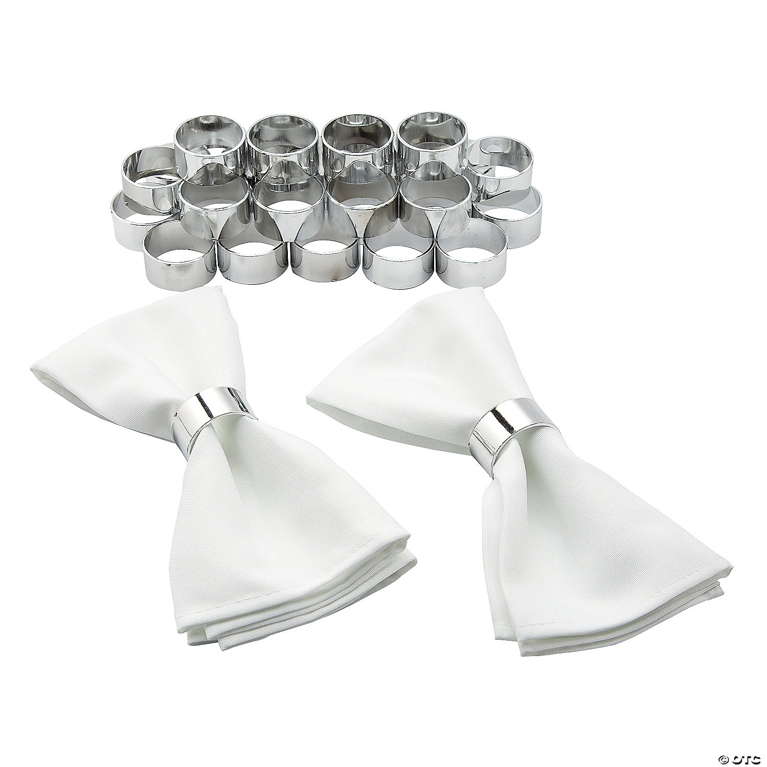 Bulk 48 Pc. Silver Round Napkin Rings