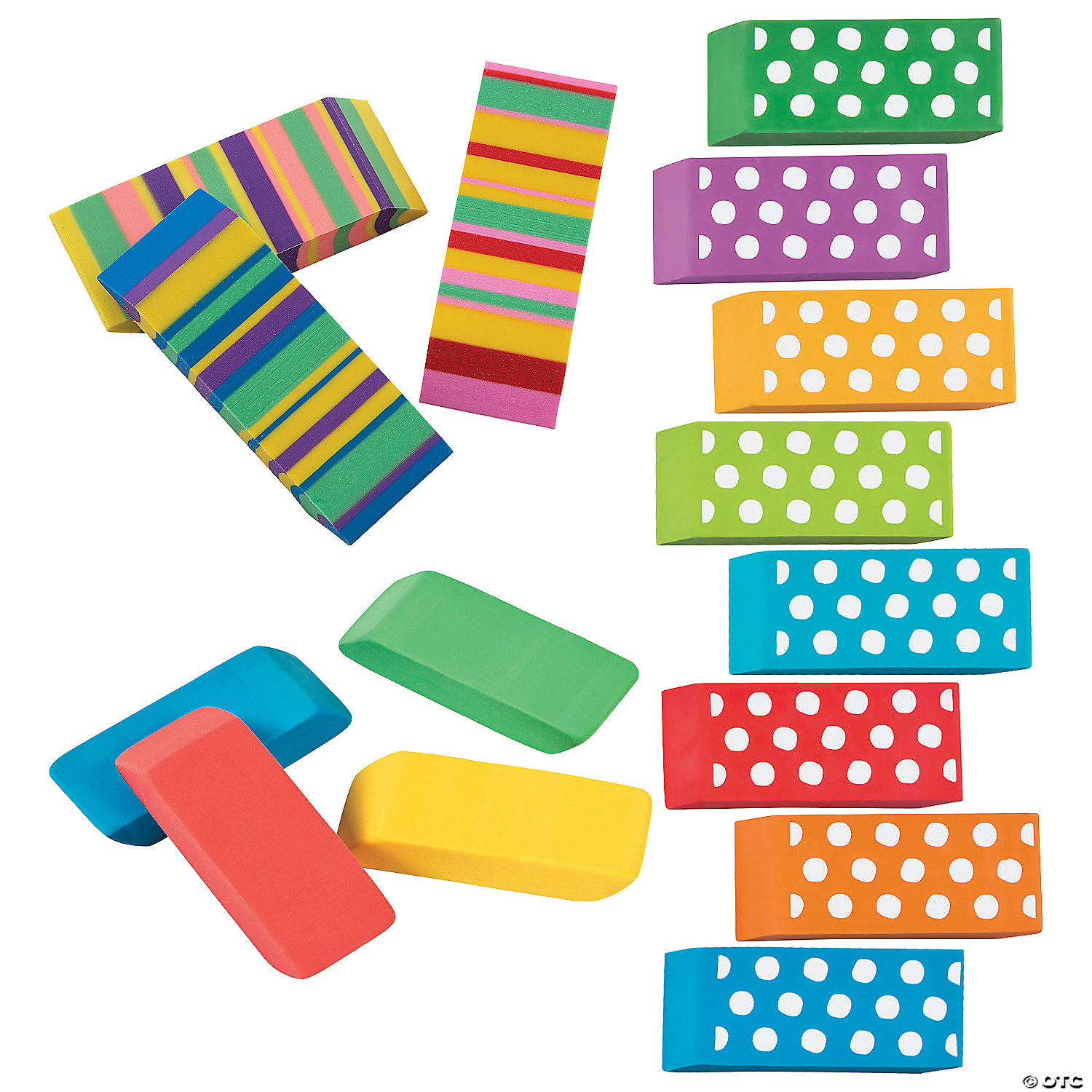 Bulk 72 Pc. Beveled Eraser Assortment