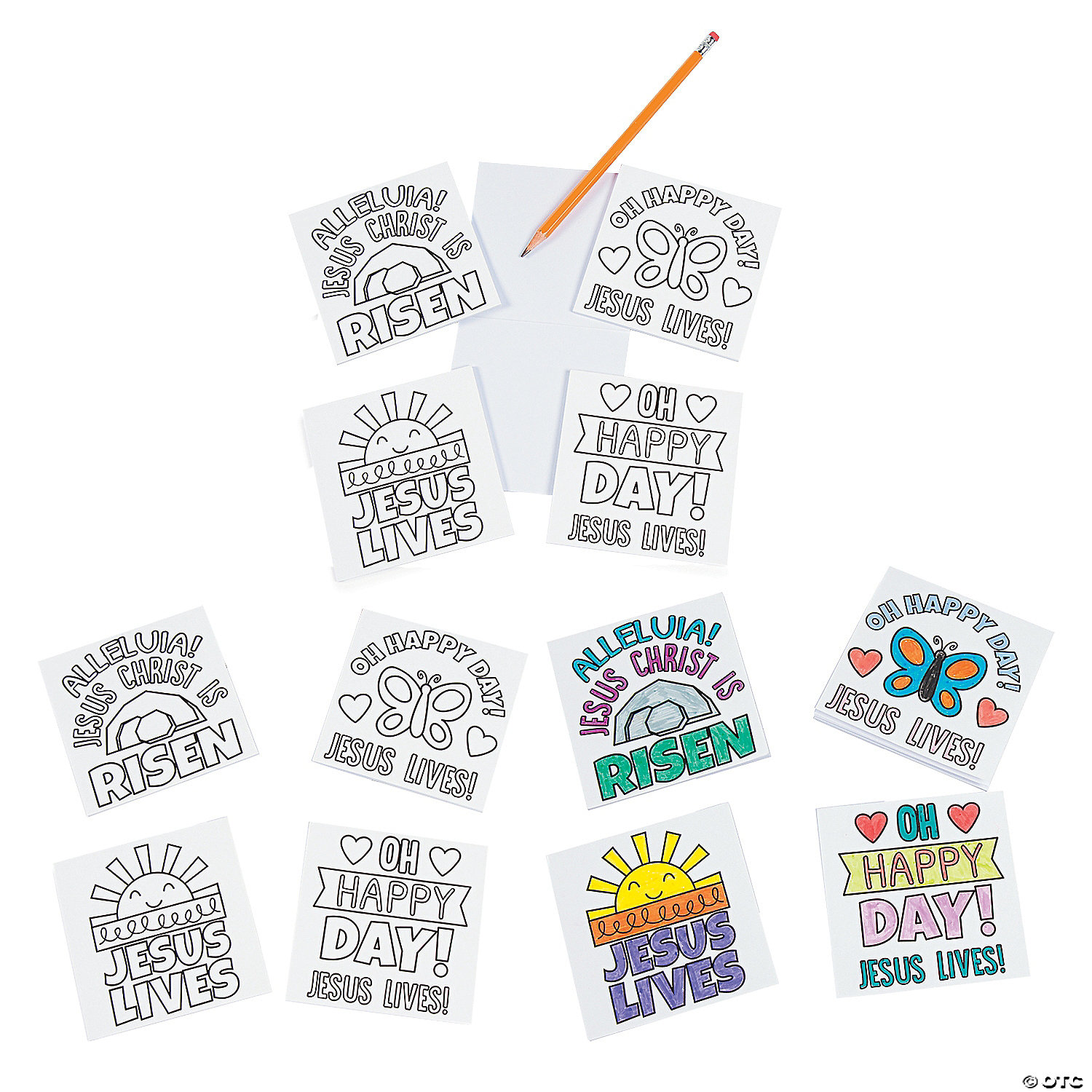 Bulk 72 Pc. Color Your Own Religious Easter Notepads