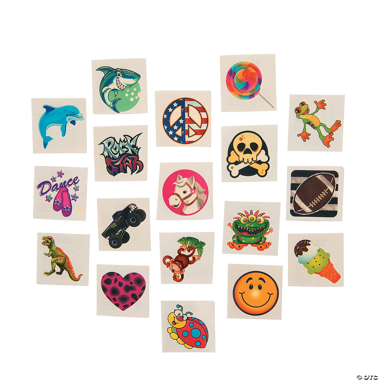 Bulk 72 Pc. Everyday Temporary Tattoo Assortment Oriental Trading