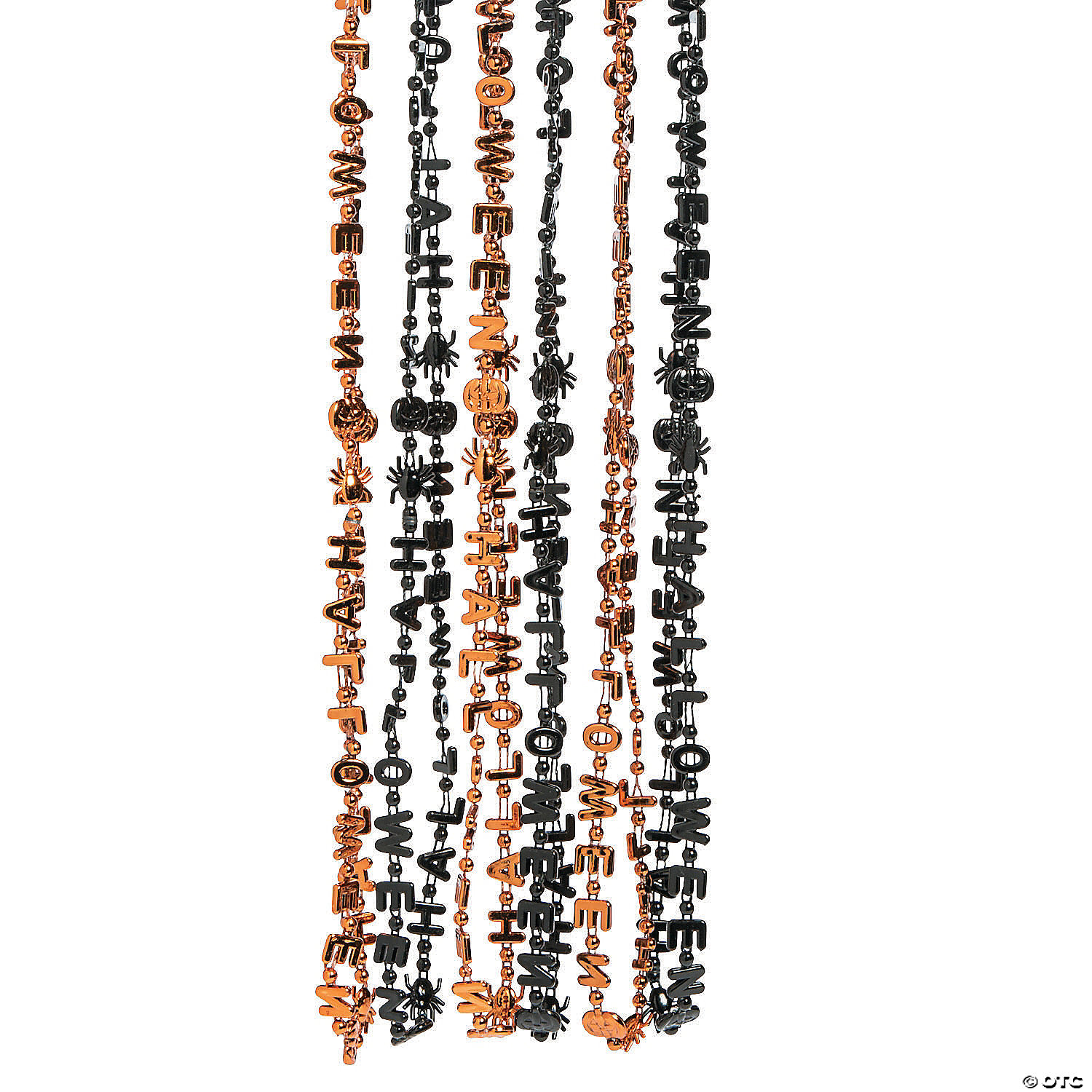 Bulk Metallic Halloween Bead Necklaces