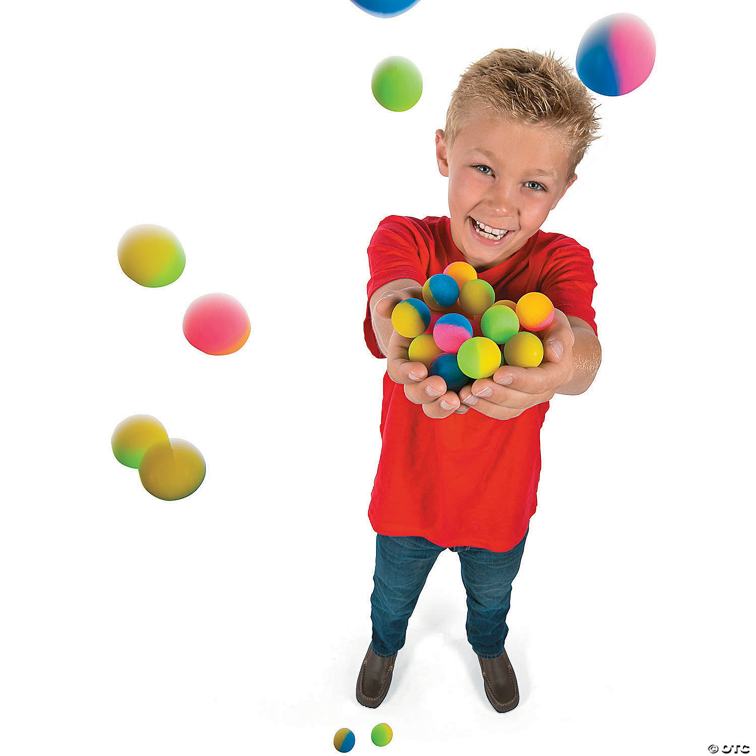Bulk Mini Icy Two-Tone Bouncing Balls