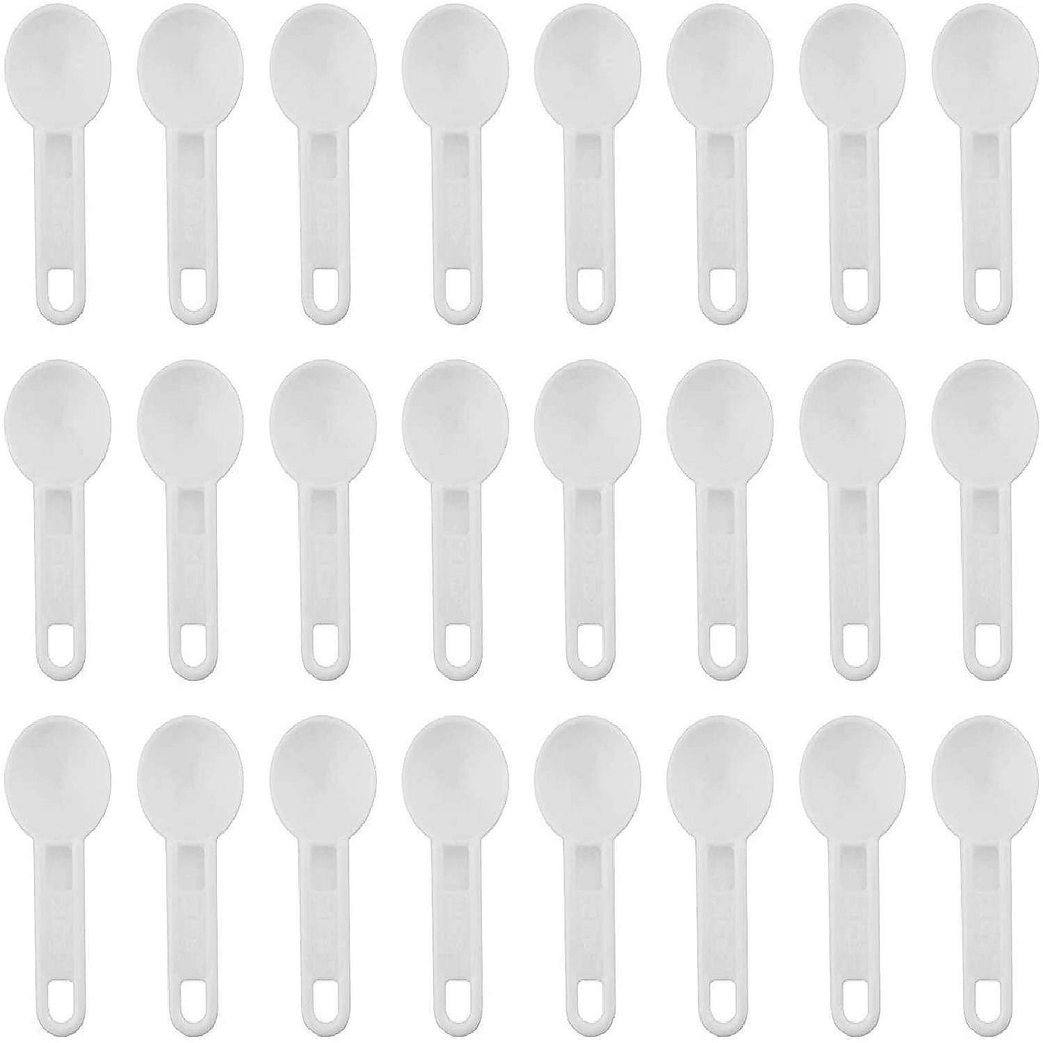 Bulk Pack of Teaspoon Measuring Spoons 24pk; 5 ml / 5 cc Scoops, Short