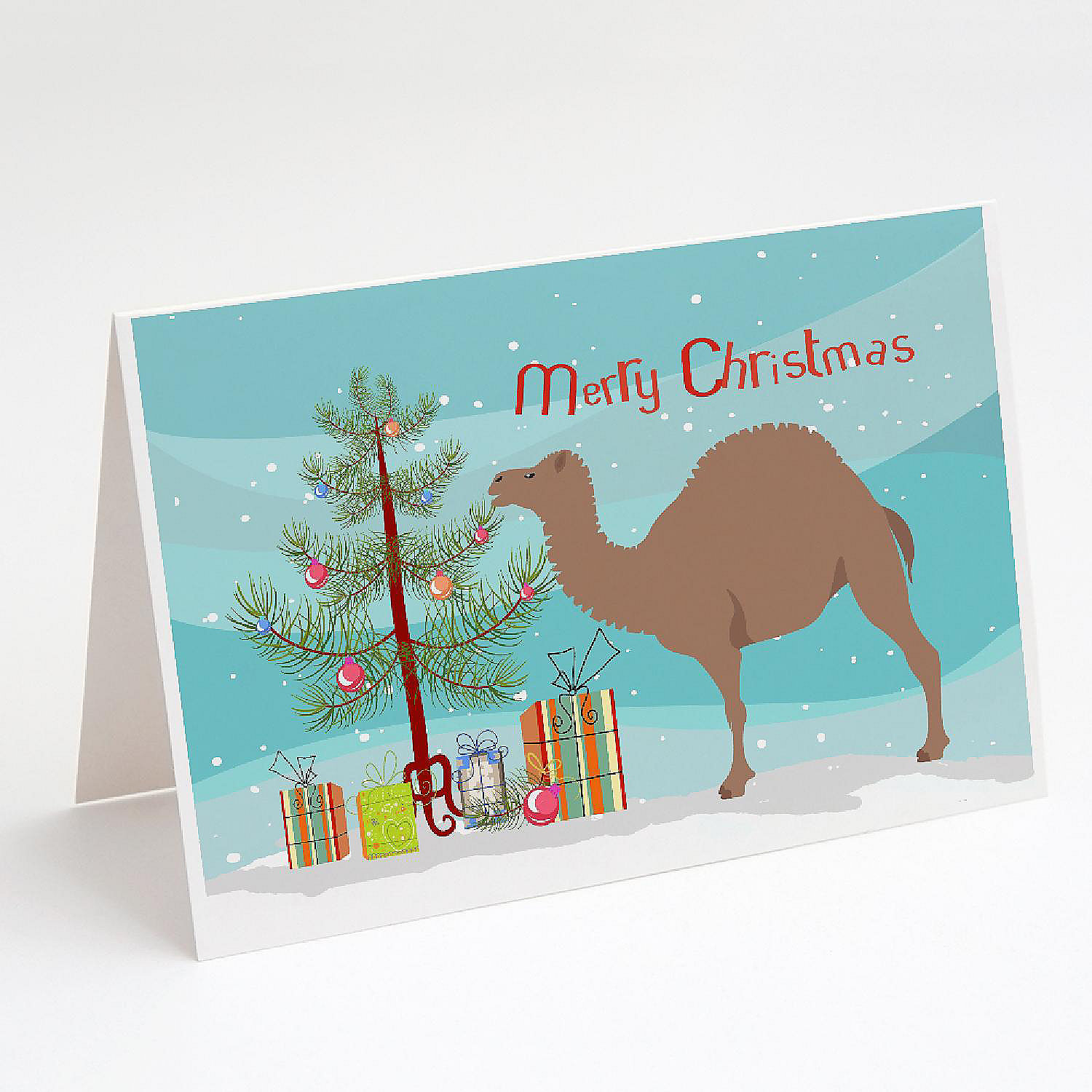 Caroline's Treasures Christmas, F1 Hybrid Camel Christmas Greeting Cards  and Envelopes Pack of 8, 7 x 5, Wild Animals | Oriental Trading