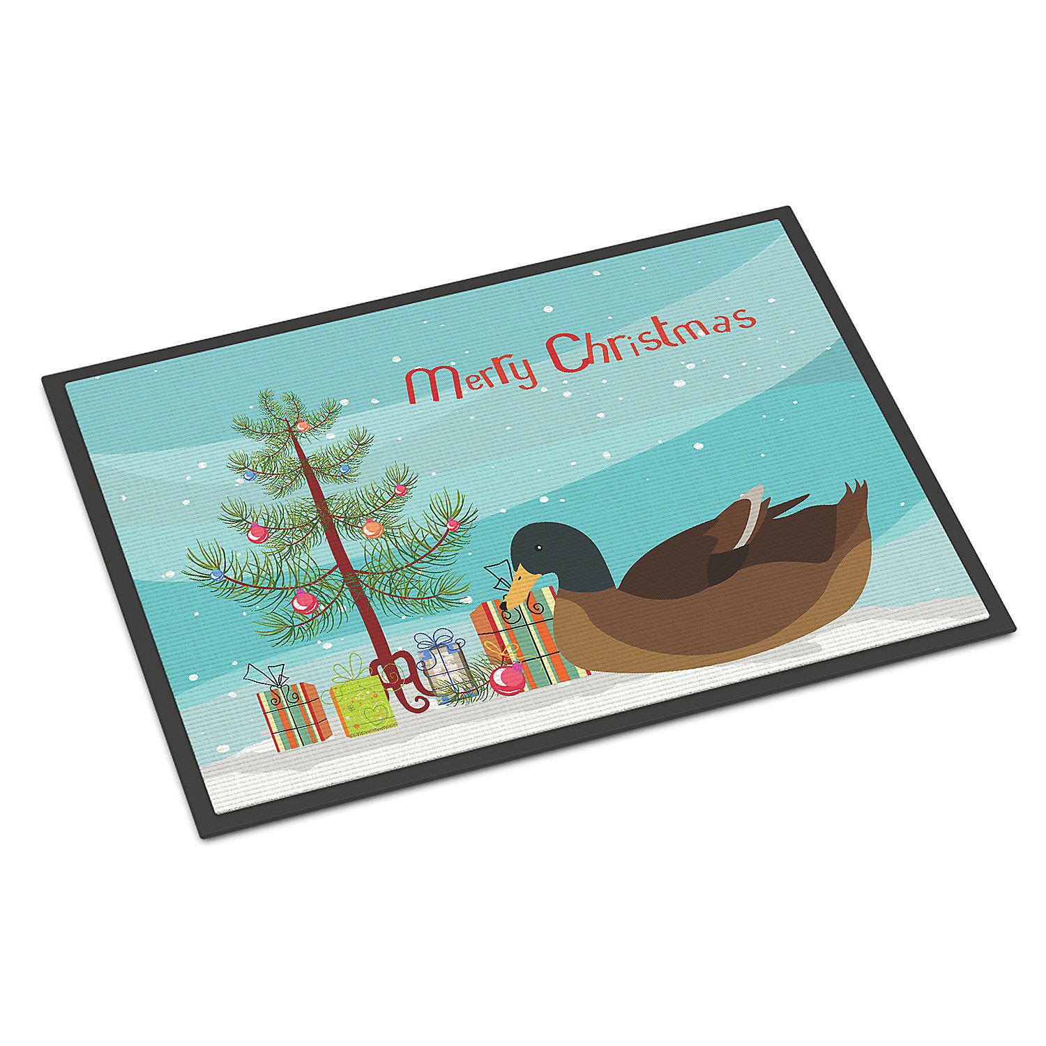 Carolines TreasuresKhaki Campbell Duck Christmas Doormat 24 x 36 Multicolor